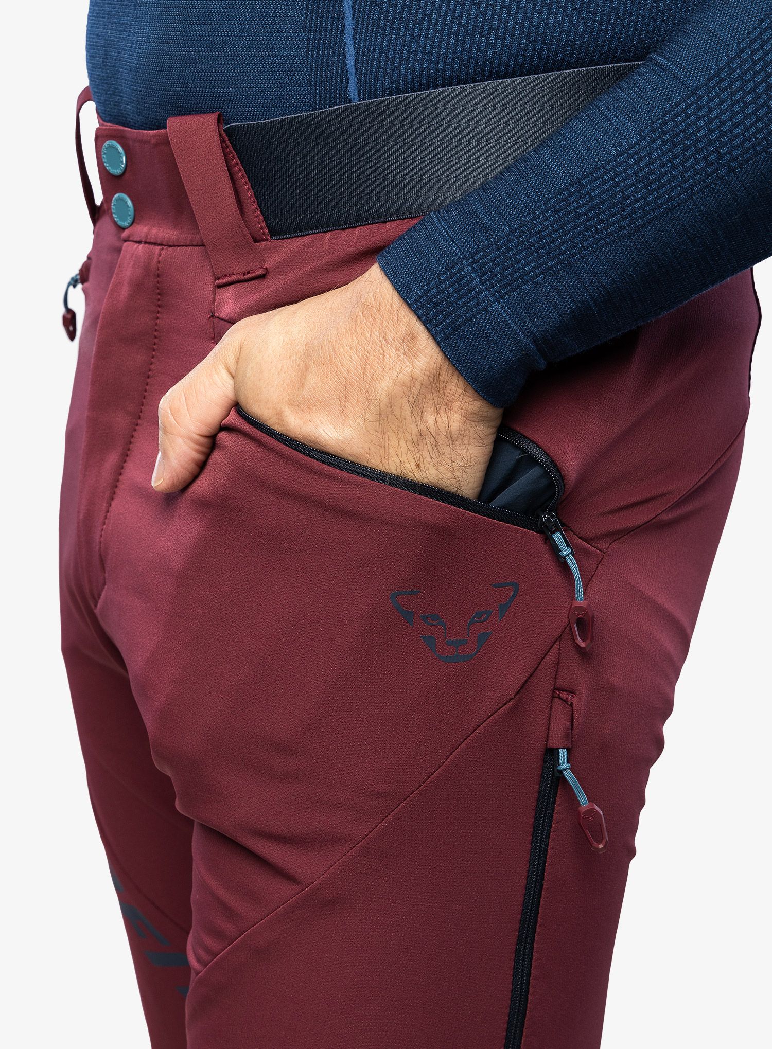 Hlače za turno skijanje Dynafit TLT Touring Dynastretch Pants - burgundy