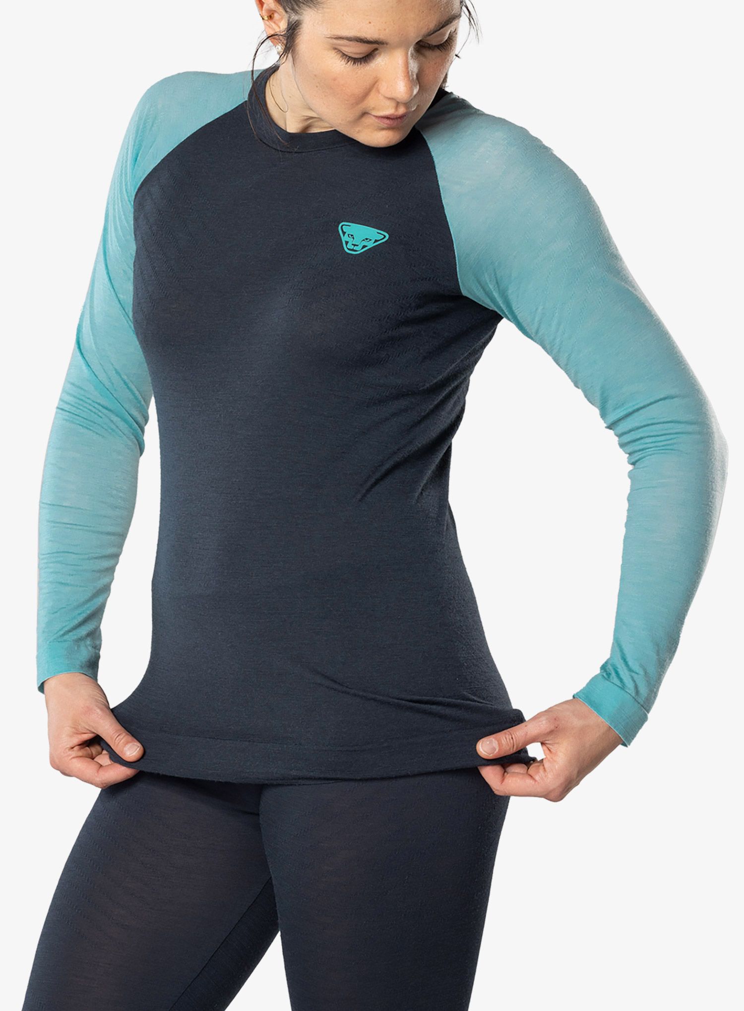 Ženska termoaktivna dukserica Dynafit Tour Light Merino L/S Tee - marine blue