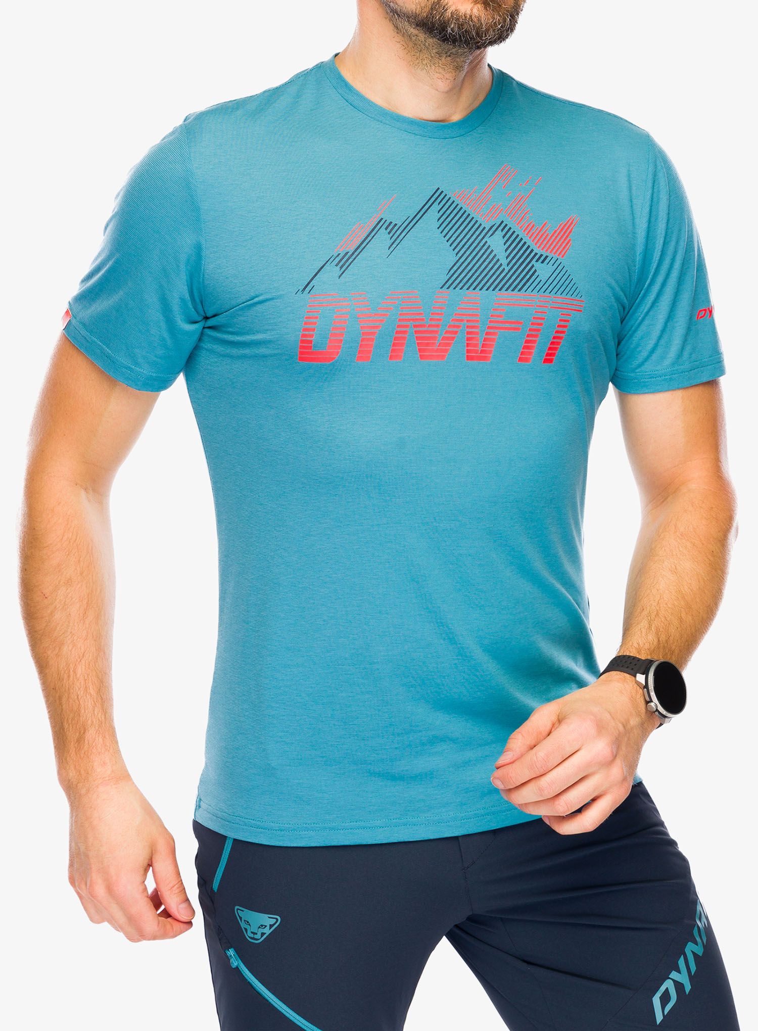 Majica s tiskom Dynafit Transalper Graphic S/S Tee - storm blue