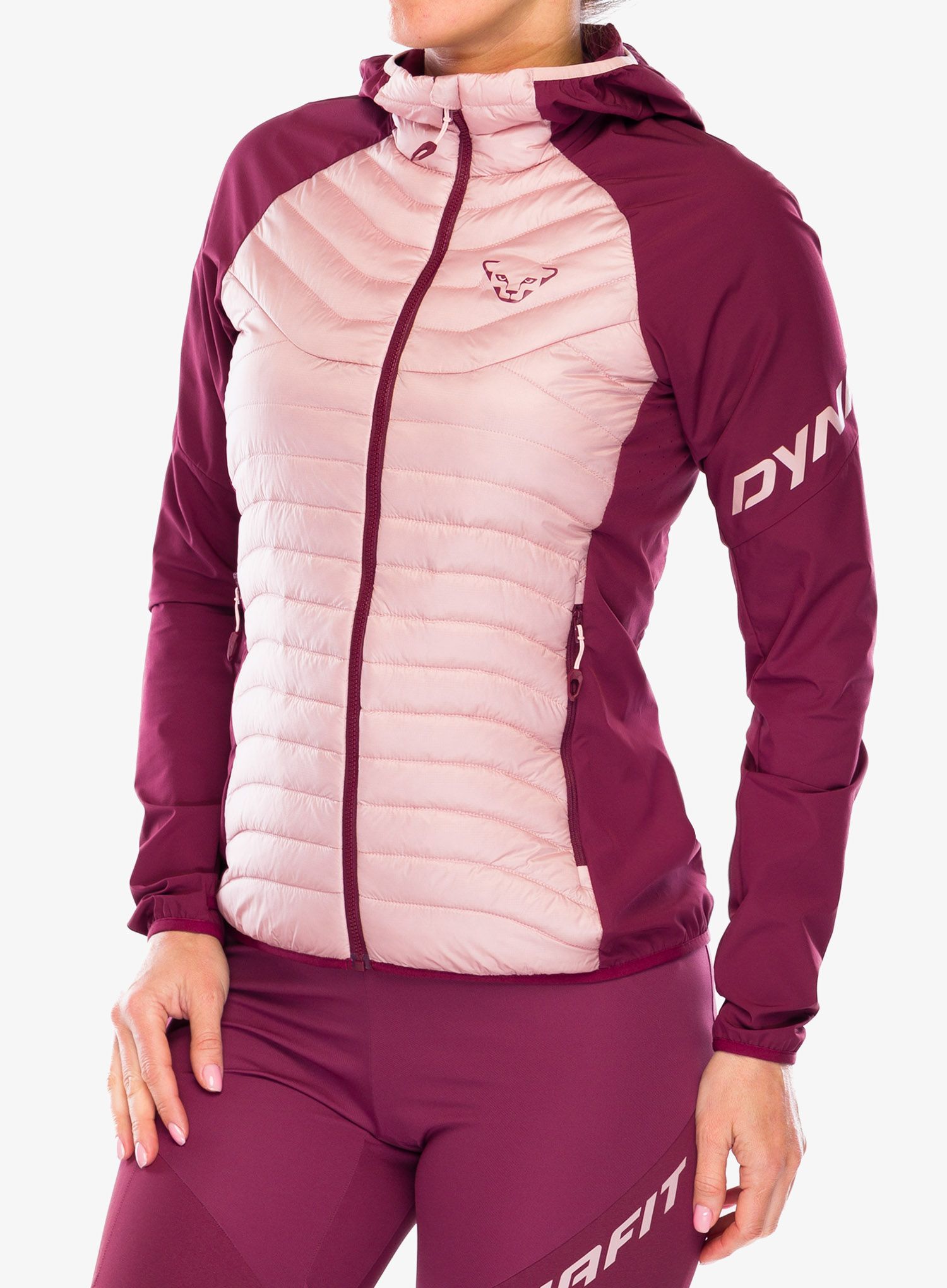 Ženska hibridna jakna Dynafit Transalper Hybrid Ins JKT - burgundy