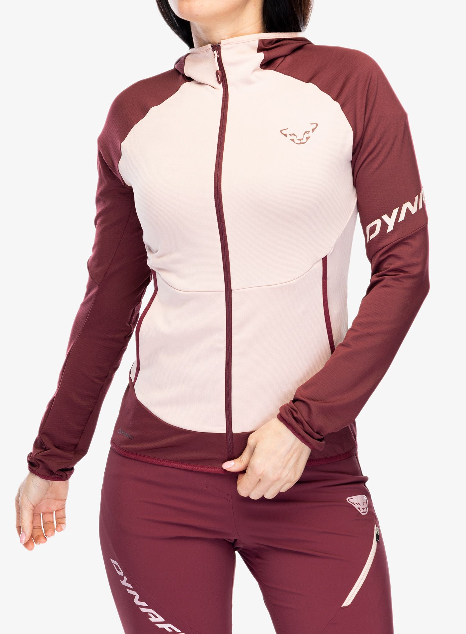 Ženska dukserica s kapuljačom Dynafit Transalper Light PTC Hoody - burgundy