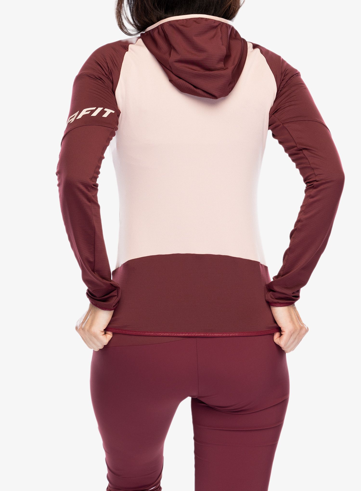 Ženska dukserica s kapuljačom Dynafit Transalper Light PTC Hoody - burgundy