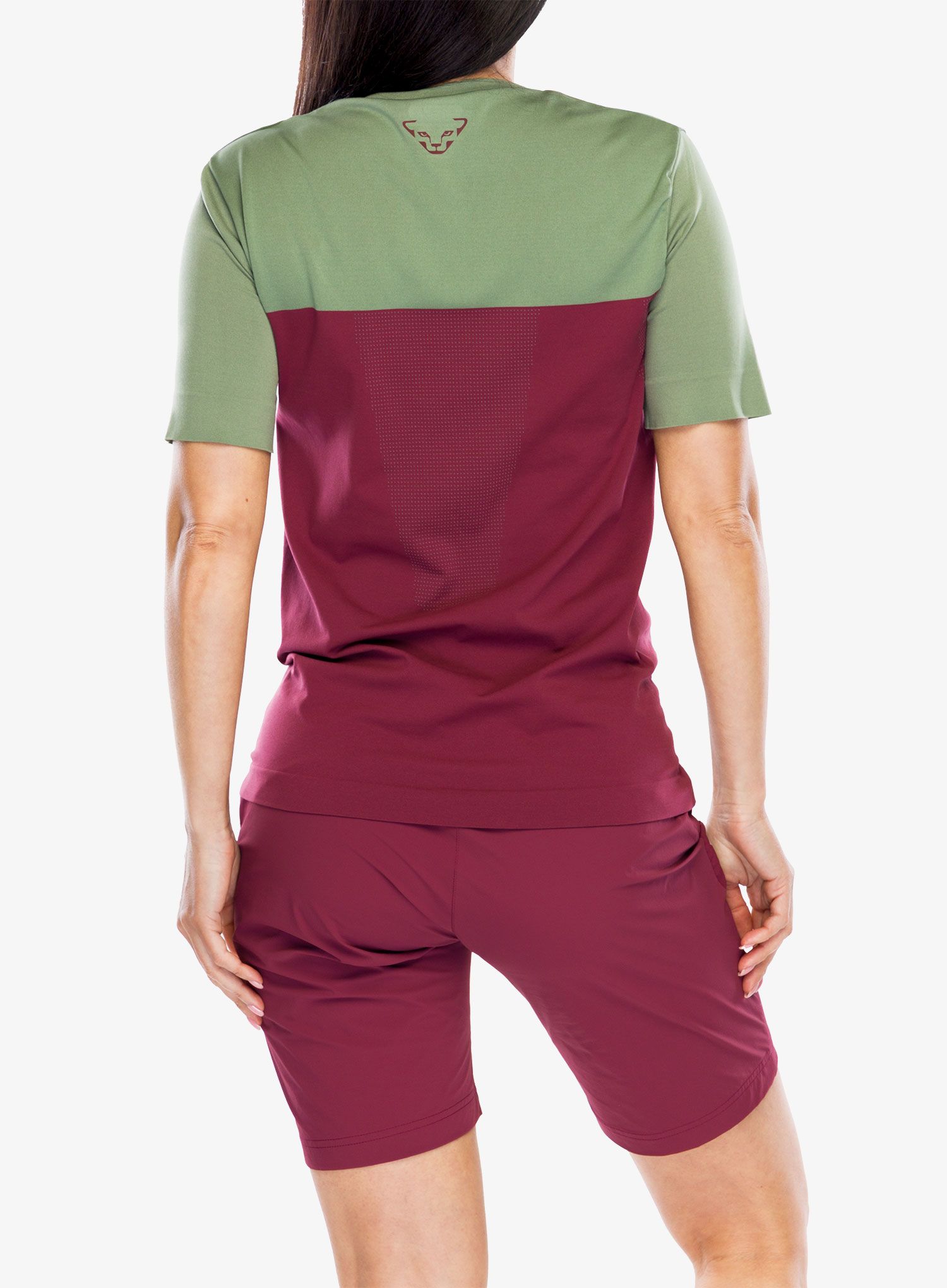 Ženska brzosušeća majica Dynafit Traverse S-Tech S/S Tee - burgundy