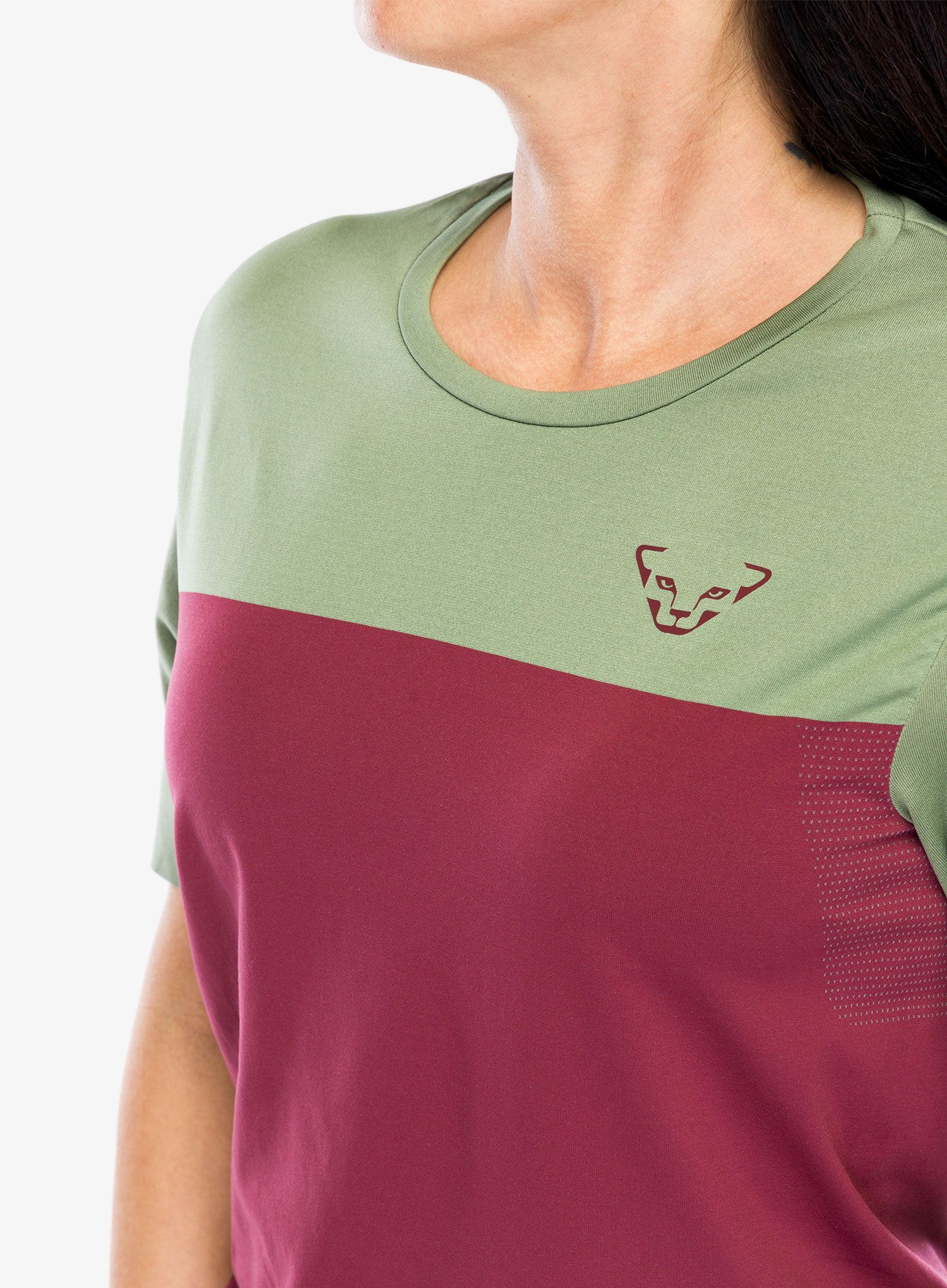 Ženska brzosušeća majica Dynafit Traverse S-Tech S/S Tee - burgundy
