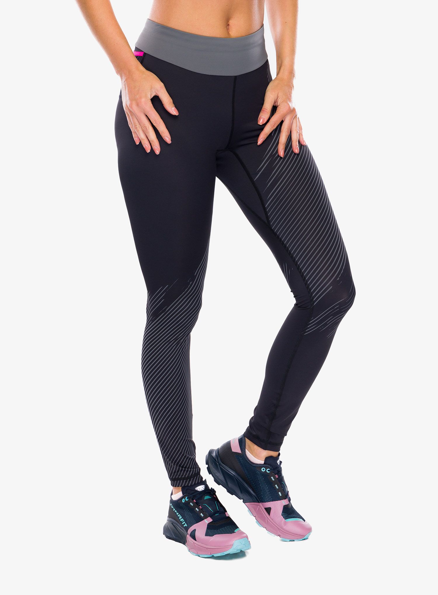Ženske tajice za trčanje Dynafit Ultra Graphic Long Tights - black out