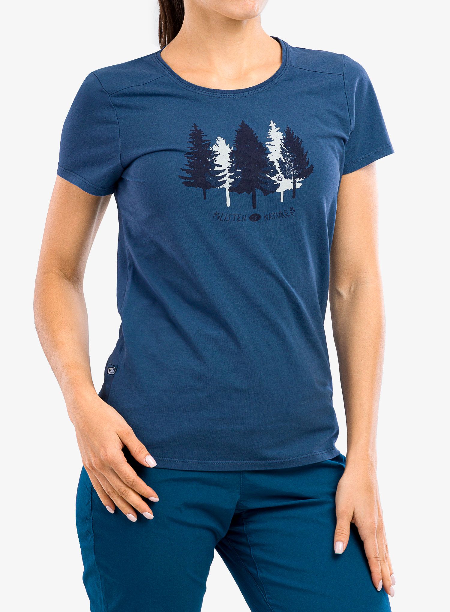 Ženska penjačka majica E9 5Trees - vintage blue