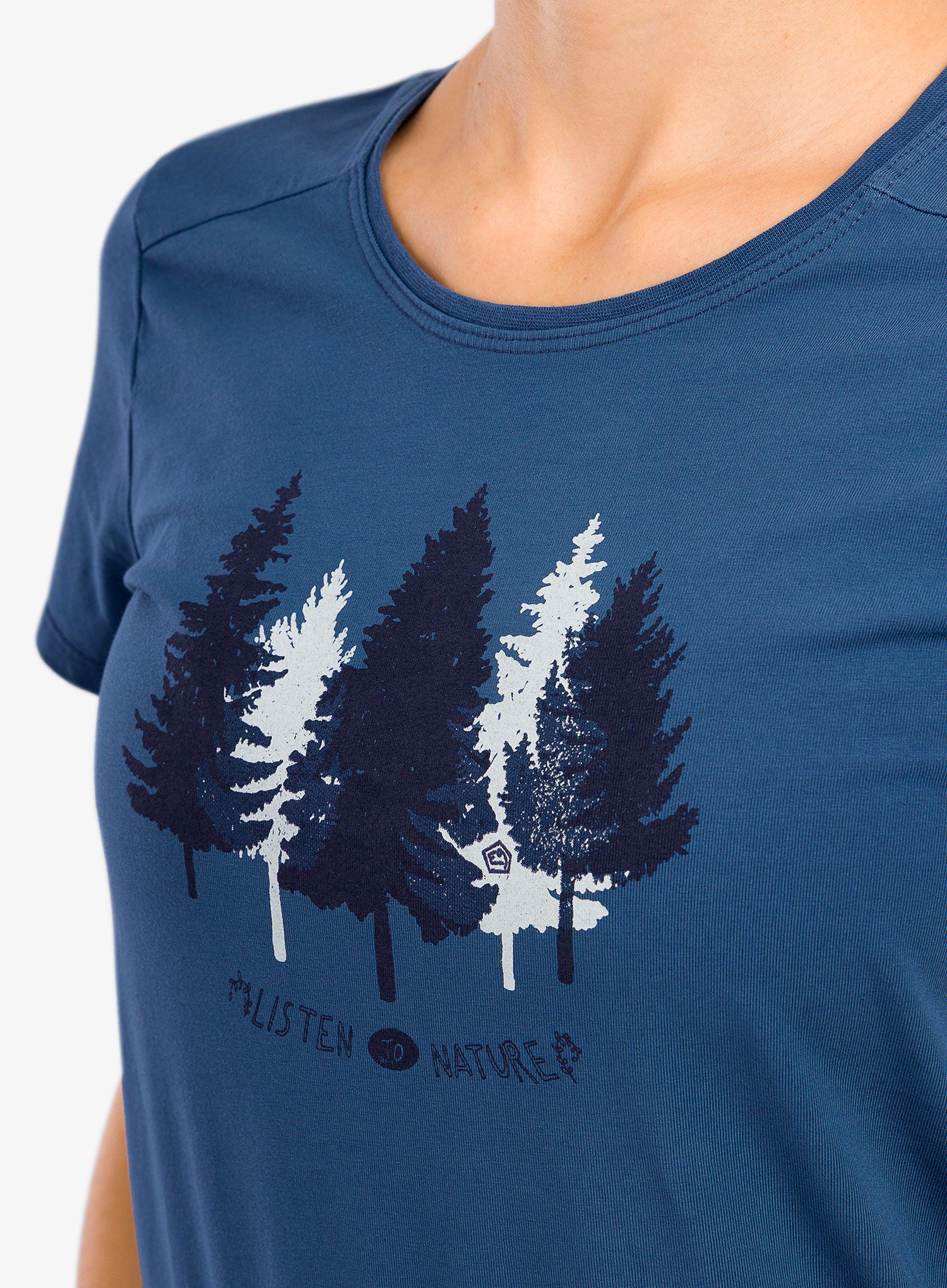 Ženska penjačka majica E9 5Trees - vintage blue