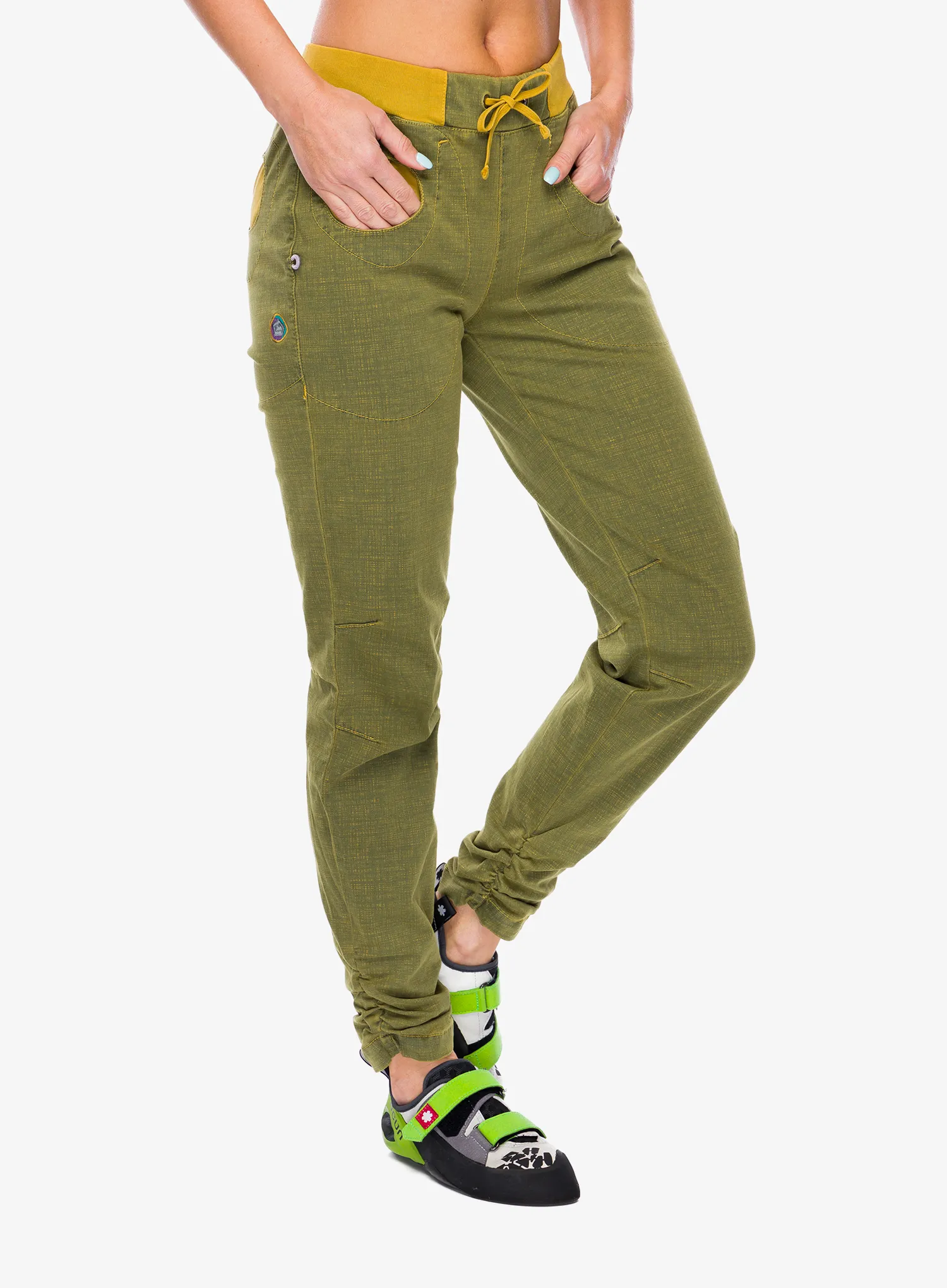 Ženske penjačke hlače E9 N Mix2.1 - curry