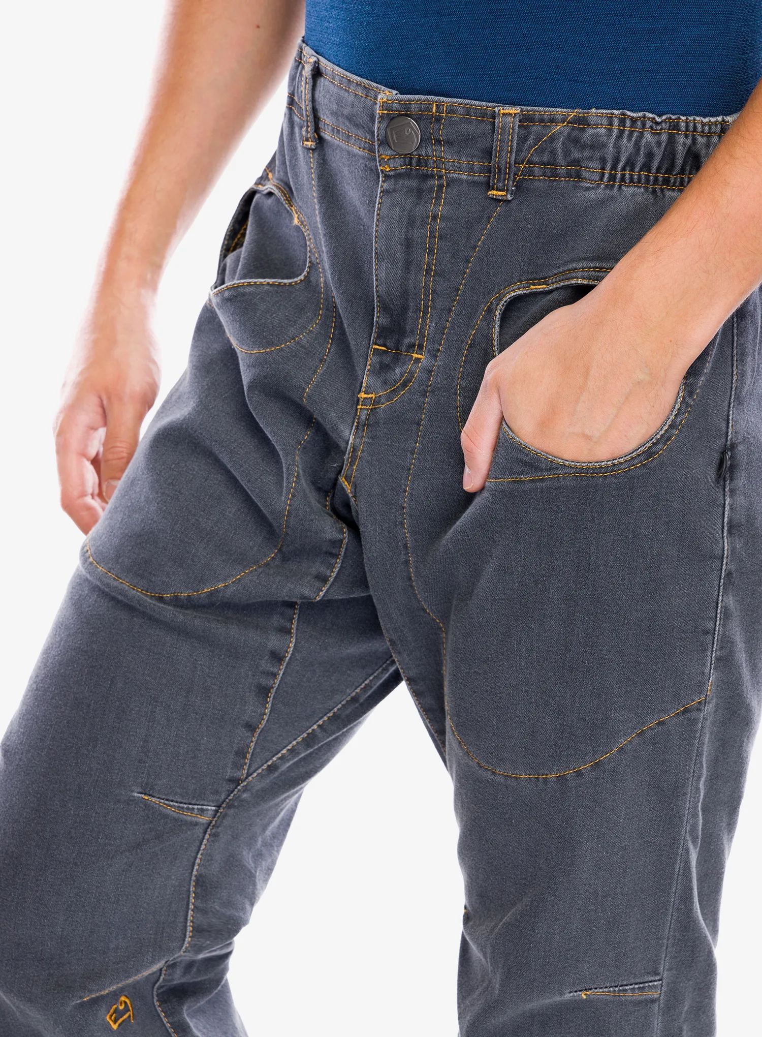 Penjačke hlače E9 Rondo Denim 2.3 - grey