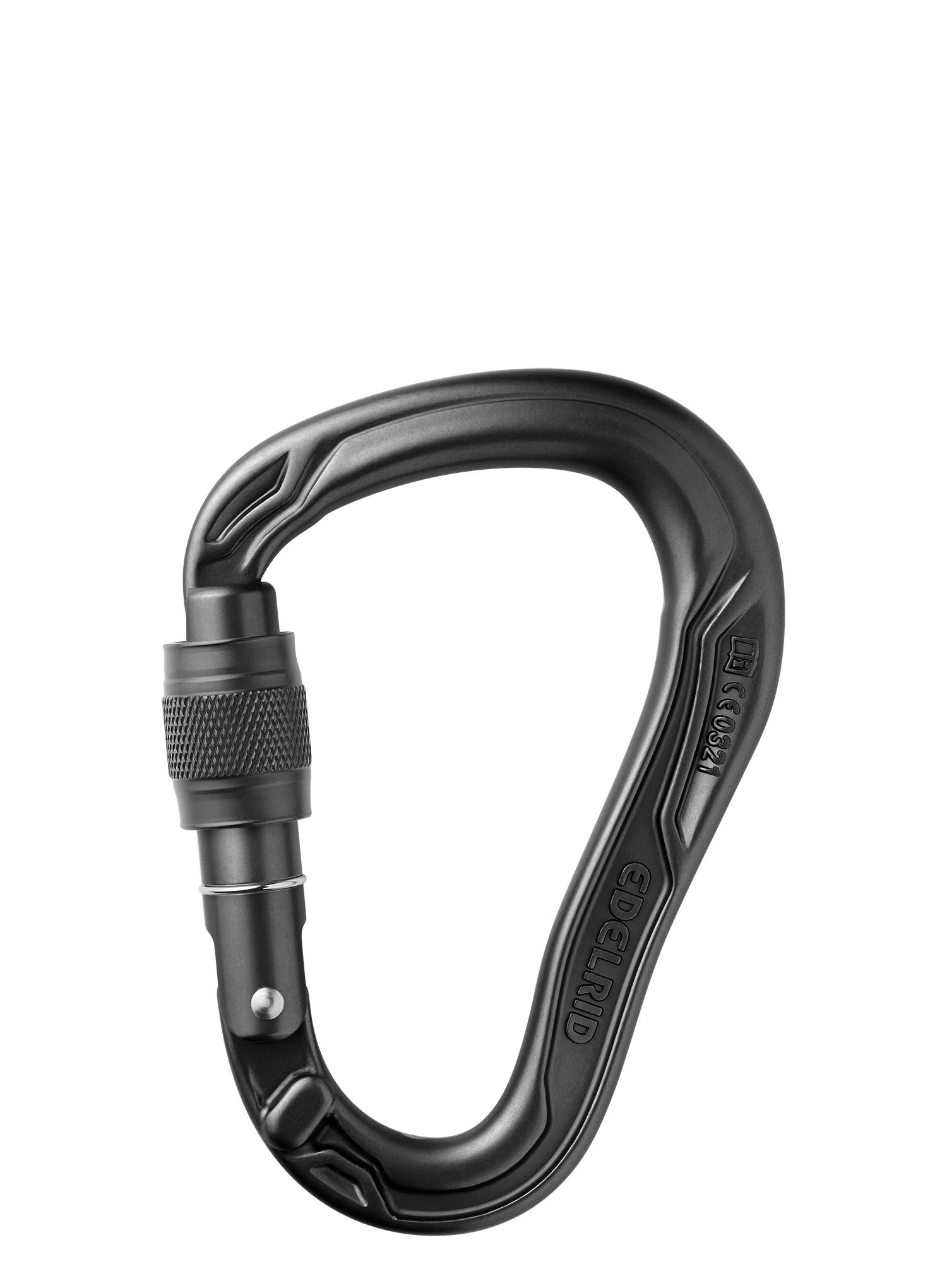 Karabiner s maticom Edelrid HMS Bullet Screw II - black