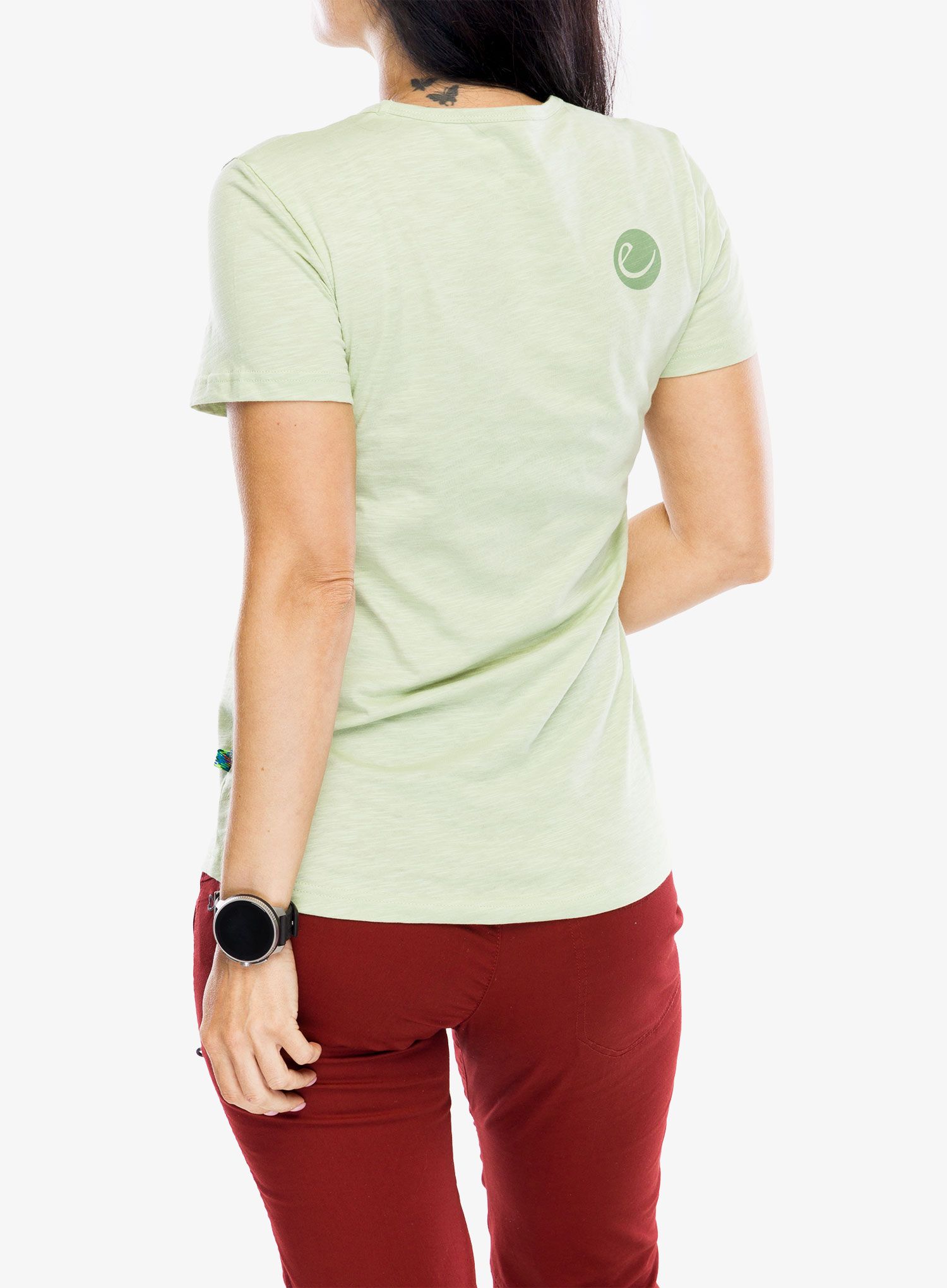 Ženska pamučna majica Edelrid Highball Wo T-Shirt V - mint