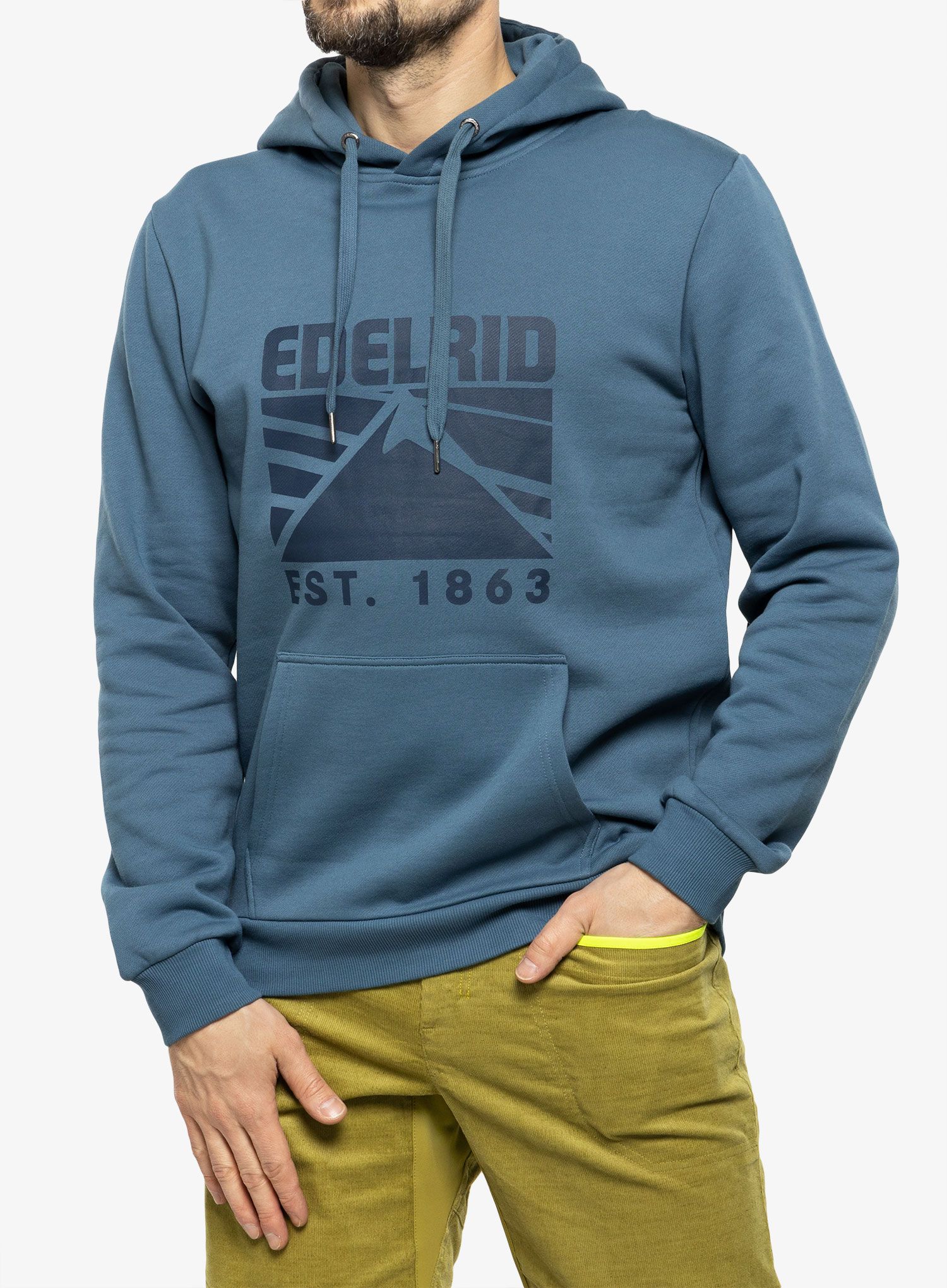 Majica s kapuljačom Edelrid Me Spotter Hoody IV - bluegrey