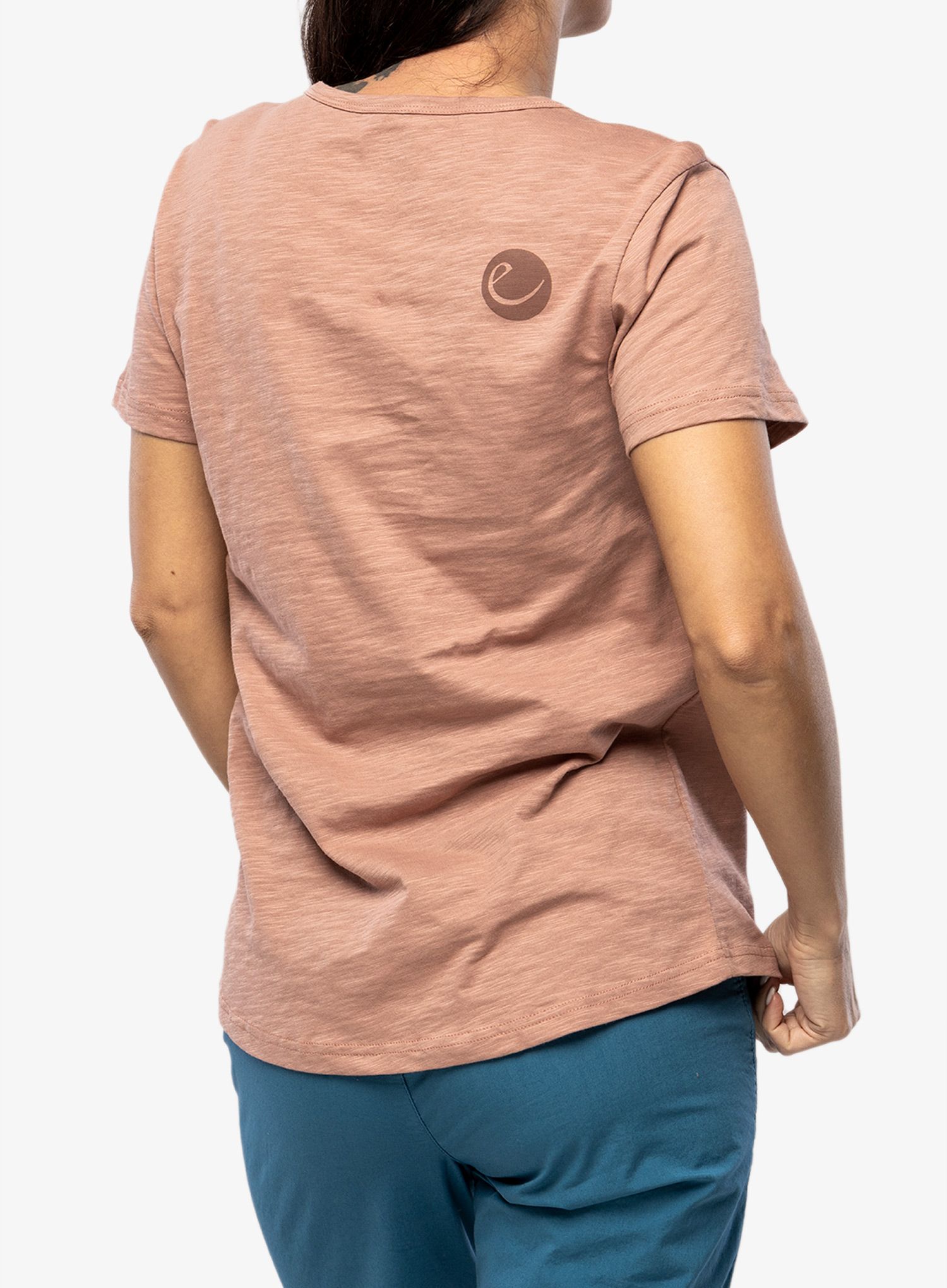 Ženska pamučna majica Edelrid Highball Wo T-Shirt V - mineral