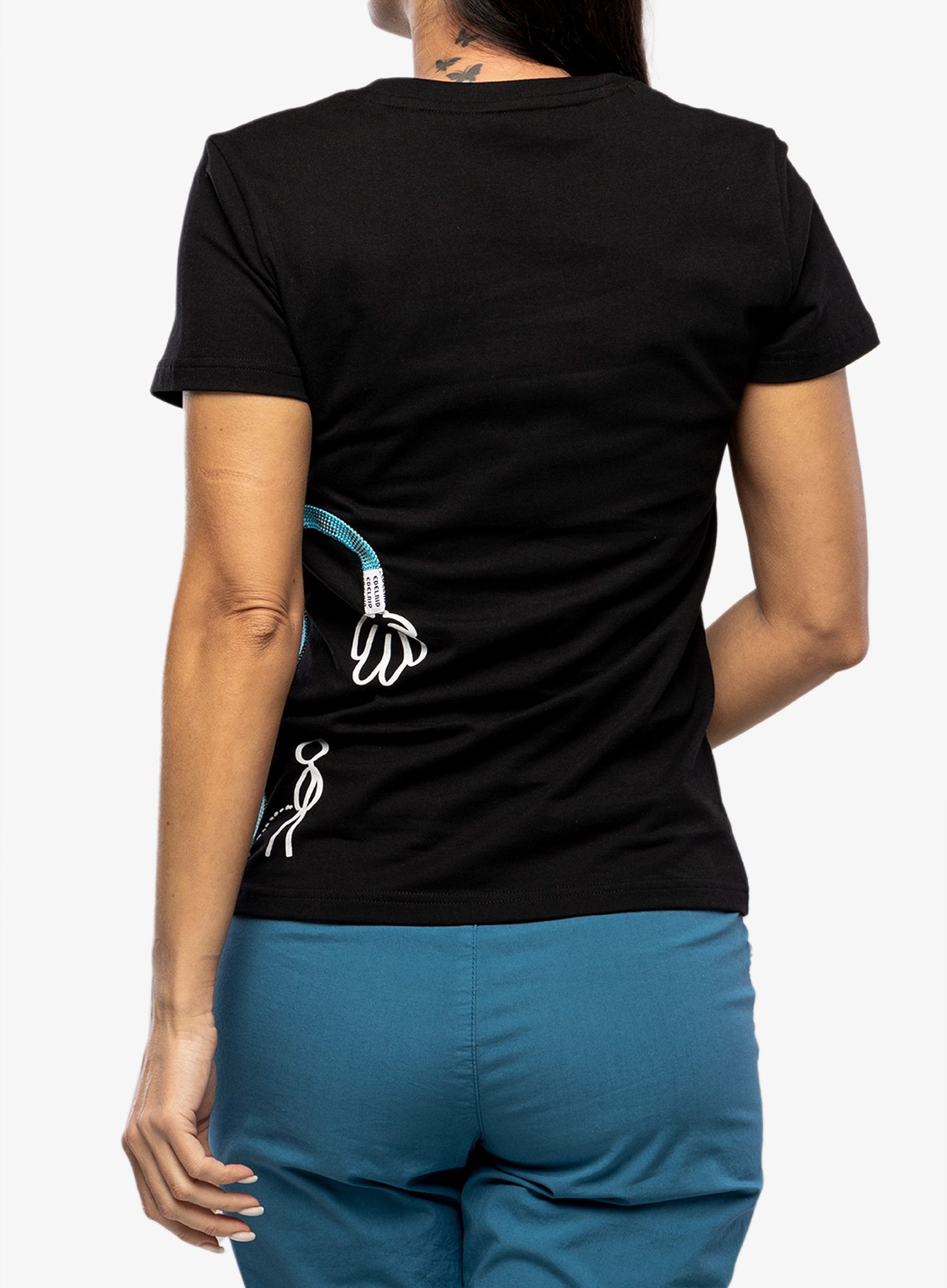 Ženska pamučna majica Edelrid Wo Rope T-Shirt II - flower