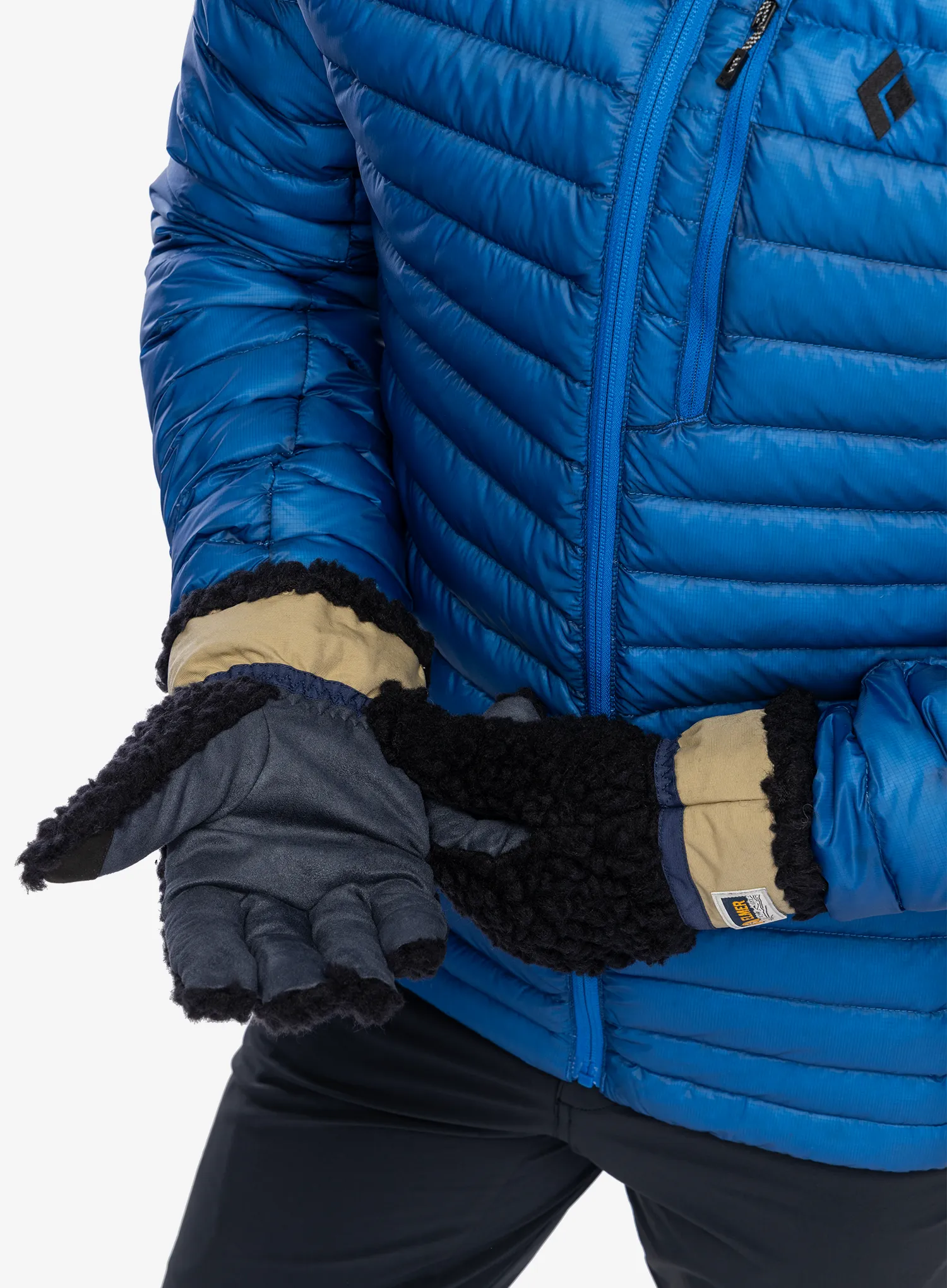 Vunene rukavice Elmer EM353 Teddy 5 Fingers - black