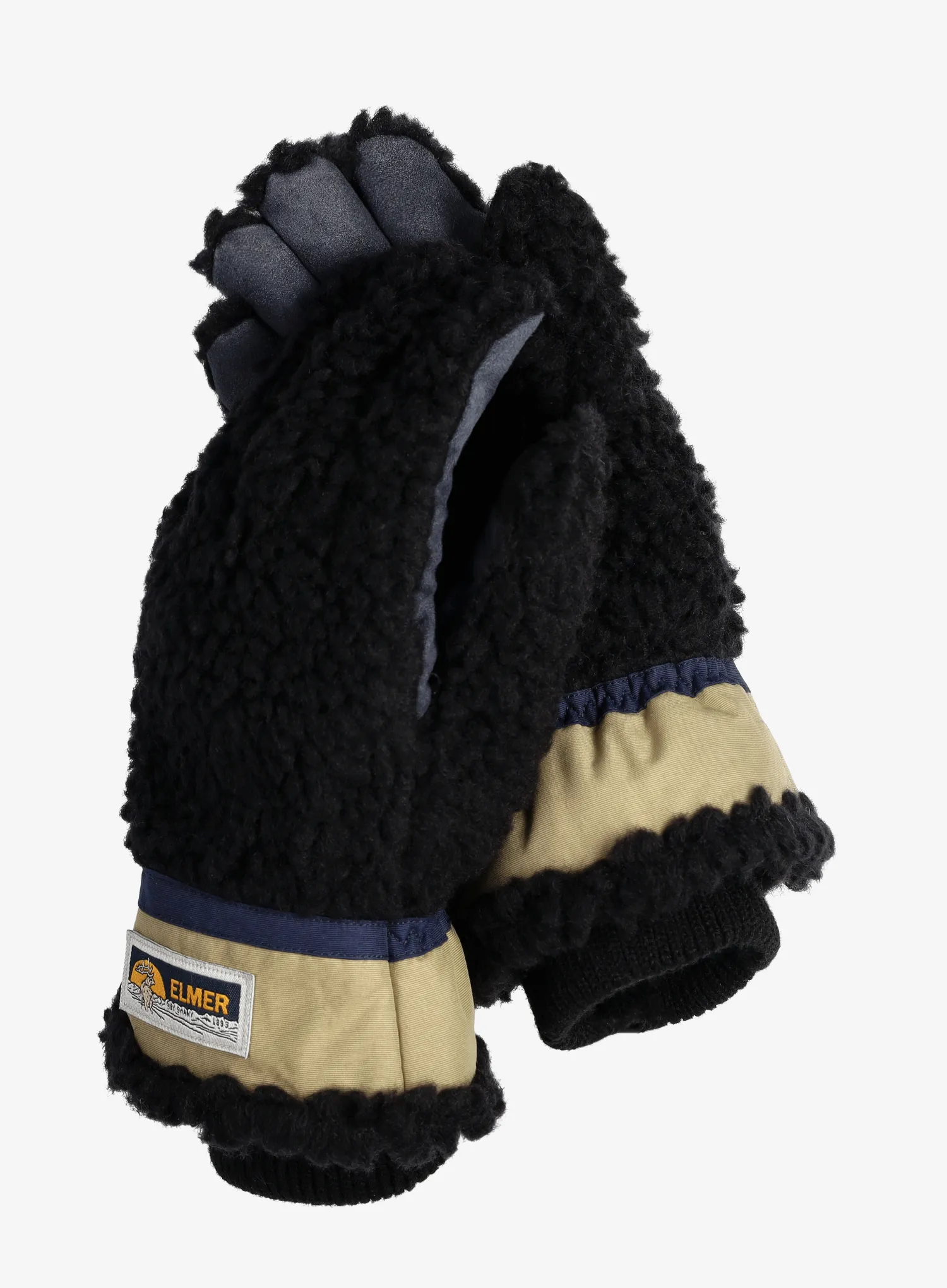 Vunene rukavice Elmer EM353 Teddy 5 Fingers - black