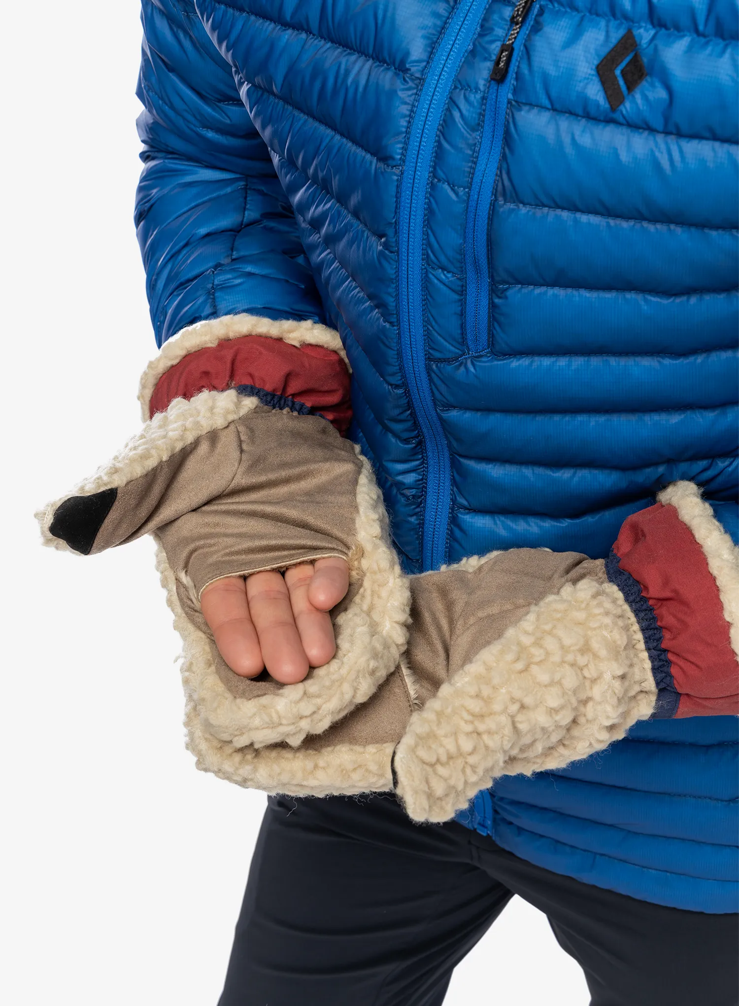 Vunene rukavice Elmer EM354 Teddy Mitten - beige/wine