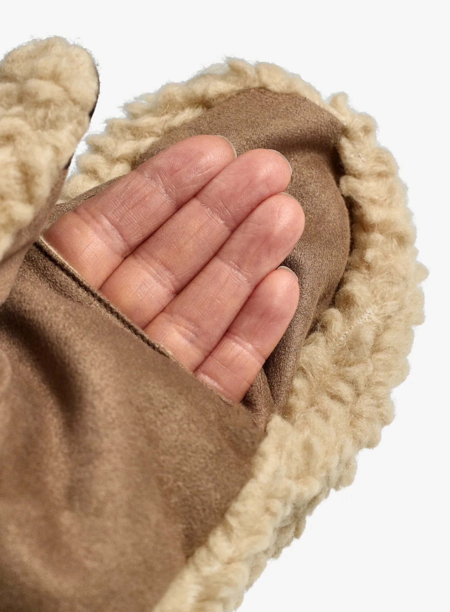 Vunene rukavice Elmer EM354 Teddy Mitten - beige/wine