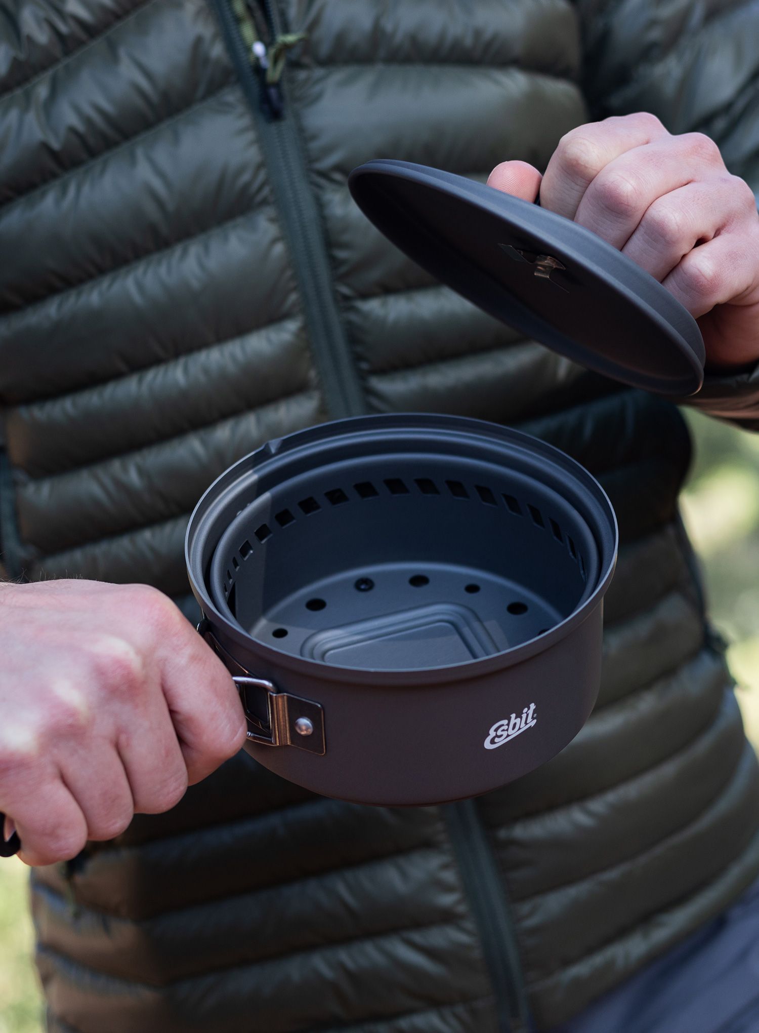 Set Esbit Solid Fuel Cookset 1000 - grey