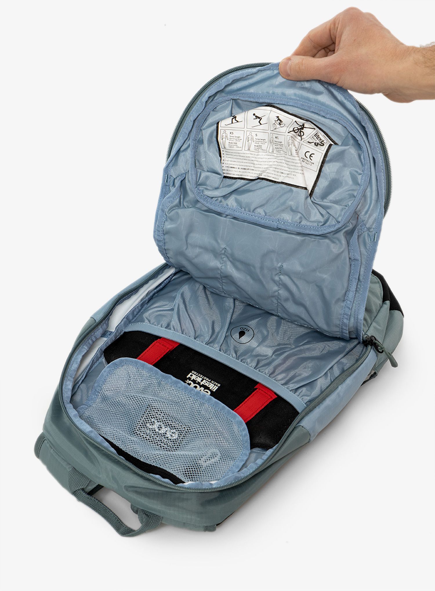Biciklistički ruksak Evoc FR Lite Race 10 - steel/copen blue