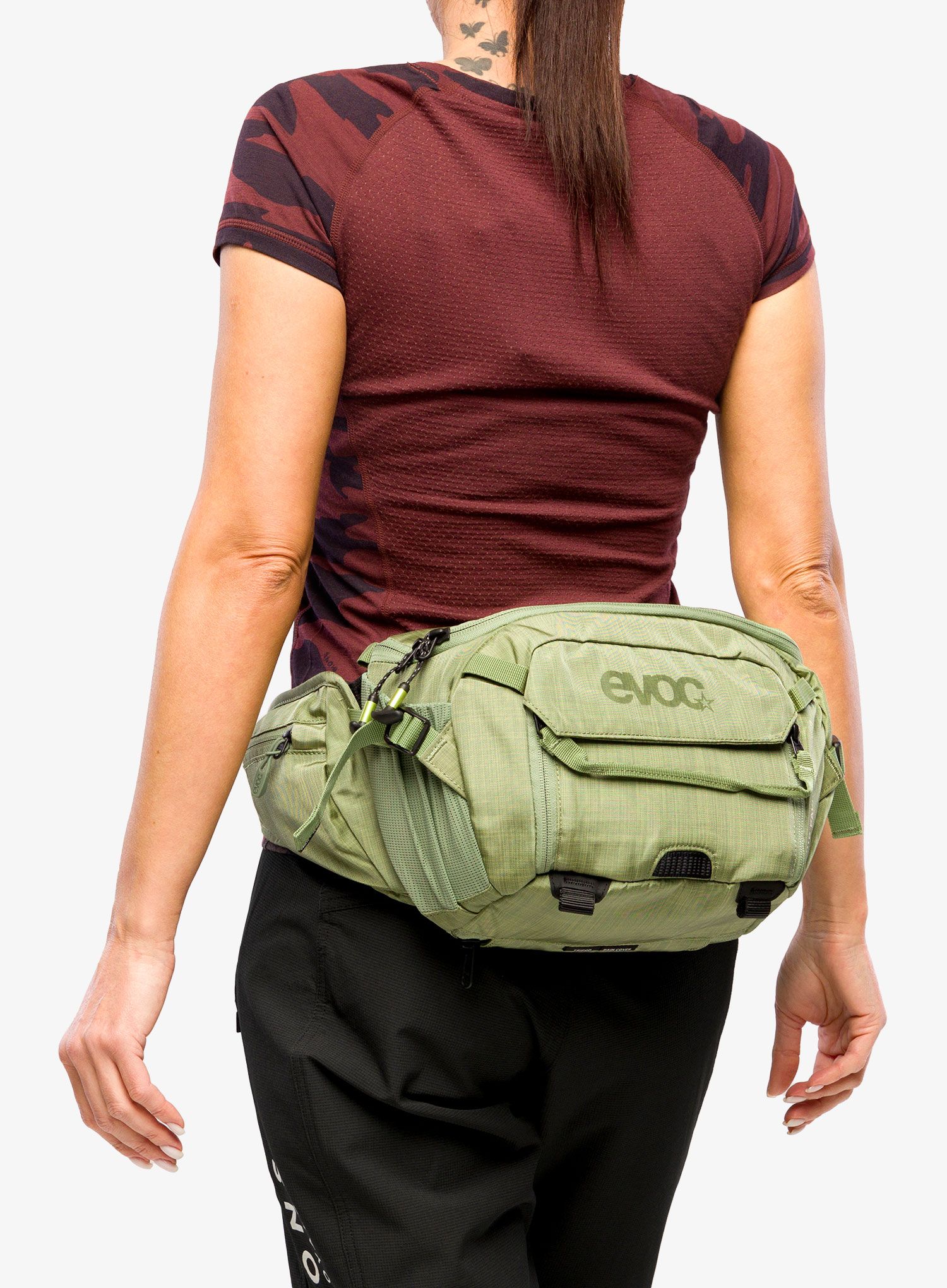 Biciklisti ka torbica oko struka Evoc Hip Pack Capture 7 heather light olive