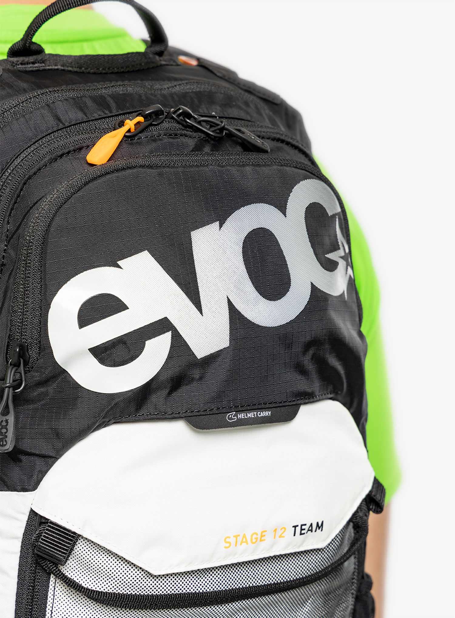 Biciklistički ruksak Evoc Stage 12 - black/white/neon orange