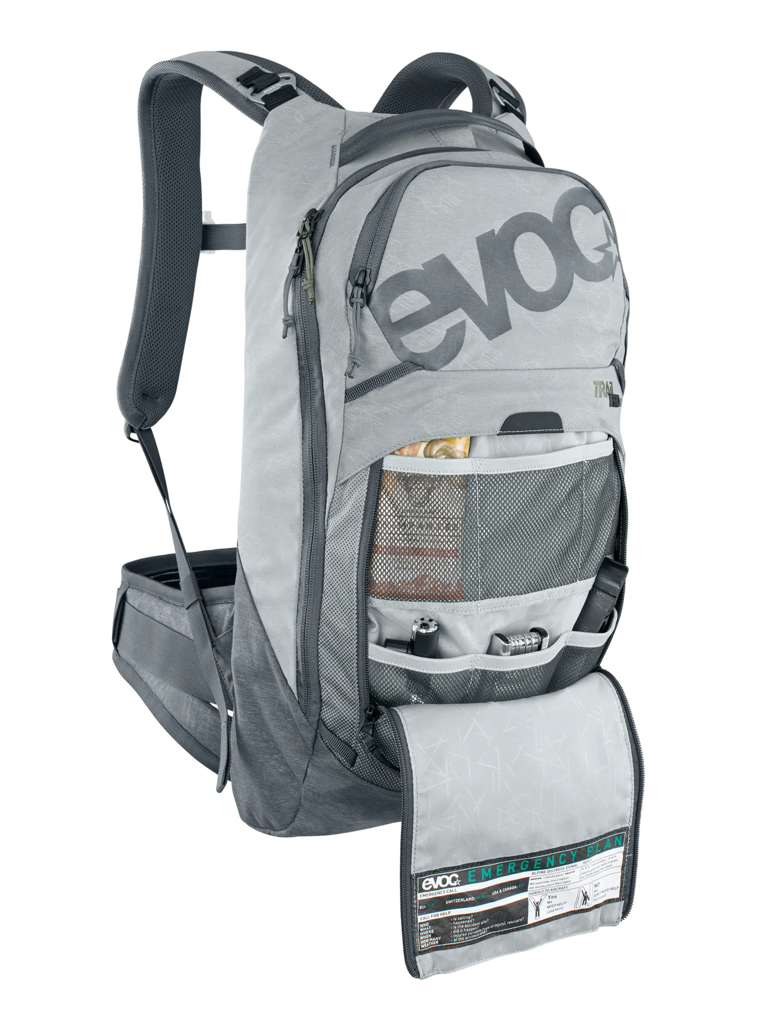 Biciklistički ruksak Evoc Trail Pro 10 - stone/carbon grey
