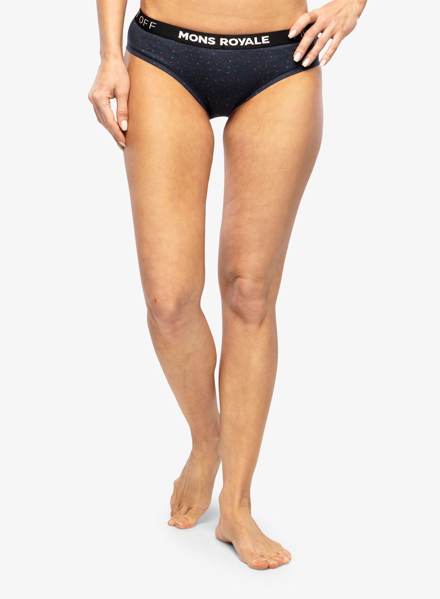 Ženske termoaktivne gaćice Mons Royale FOLO Brief - midnight terrazzo