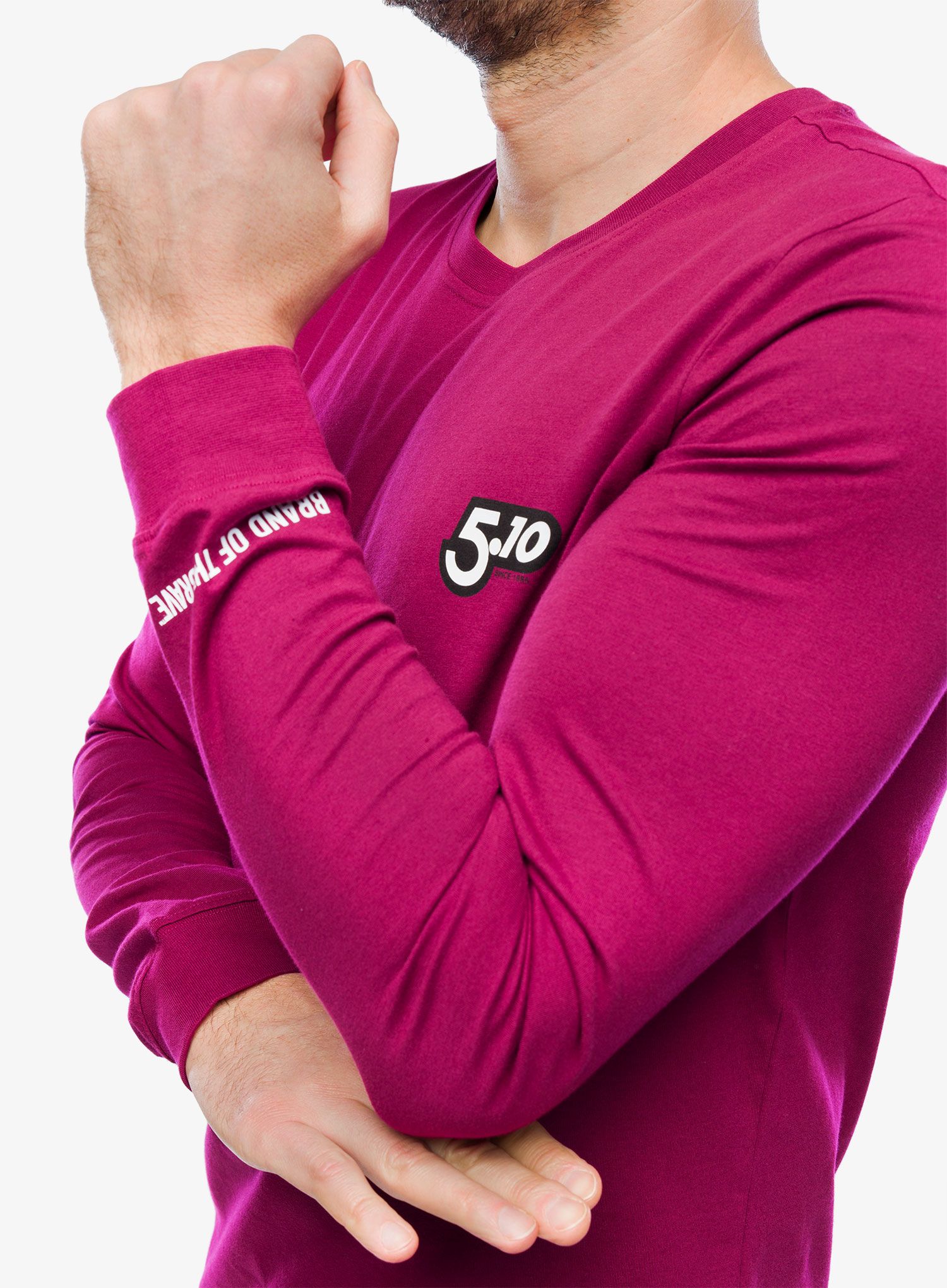 Dukserica Five Ten Brand of the Brave LS - power berry