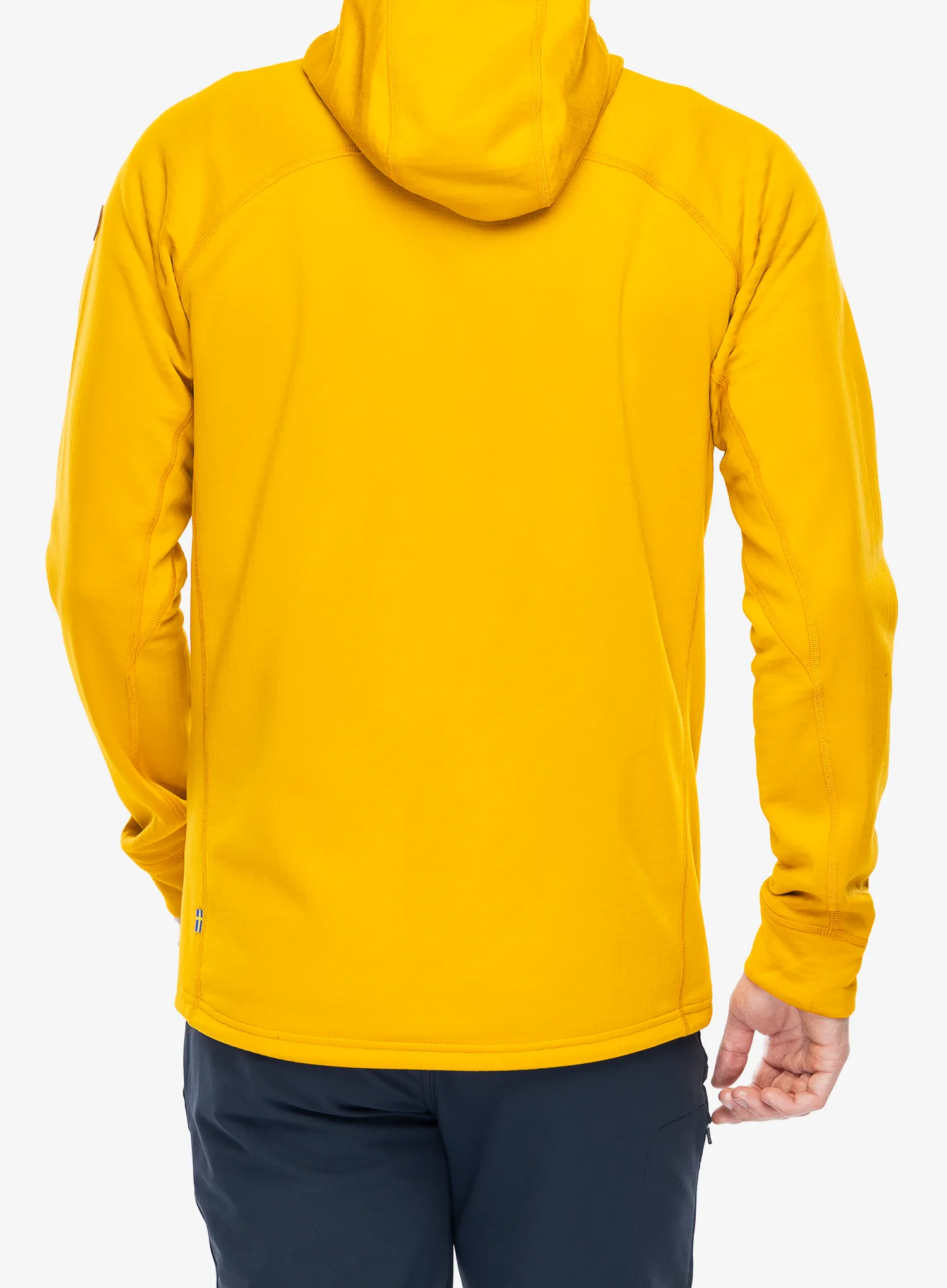 Jakna od flisa Fjallraven Abisko Grid Fleece Hoodie - mustard yellow