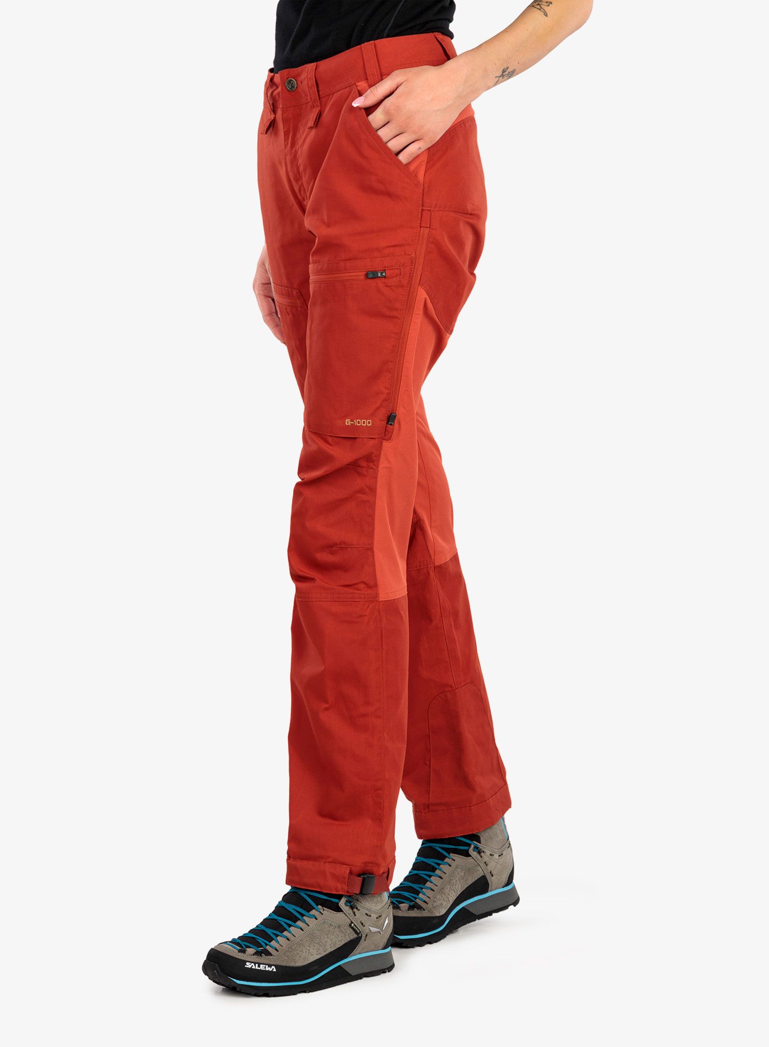 Ženske hlače Fjallraven Abisko Lite Trekking Trs Reg - cabin red-rowan red
