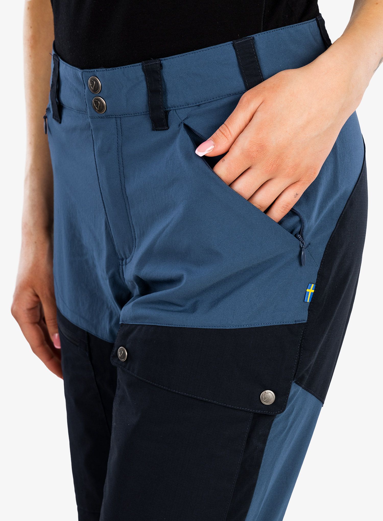 Ženske hlače Fjallraven Abisko Midsummer Trs - indigo blue-dark navy