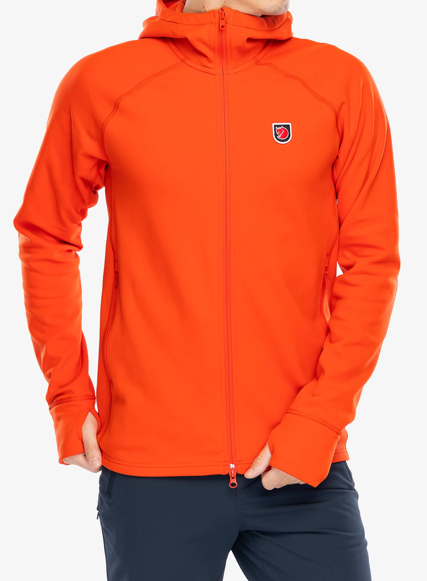 Jakna od flisa Fjallraven Expedition Fleece Hoodie - flame orange