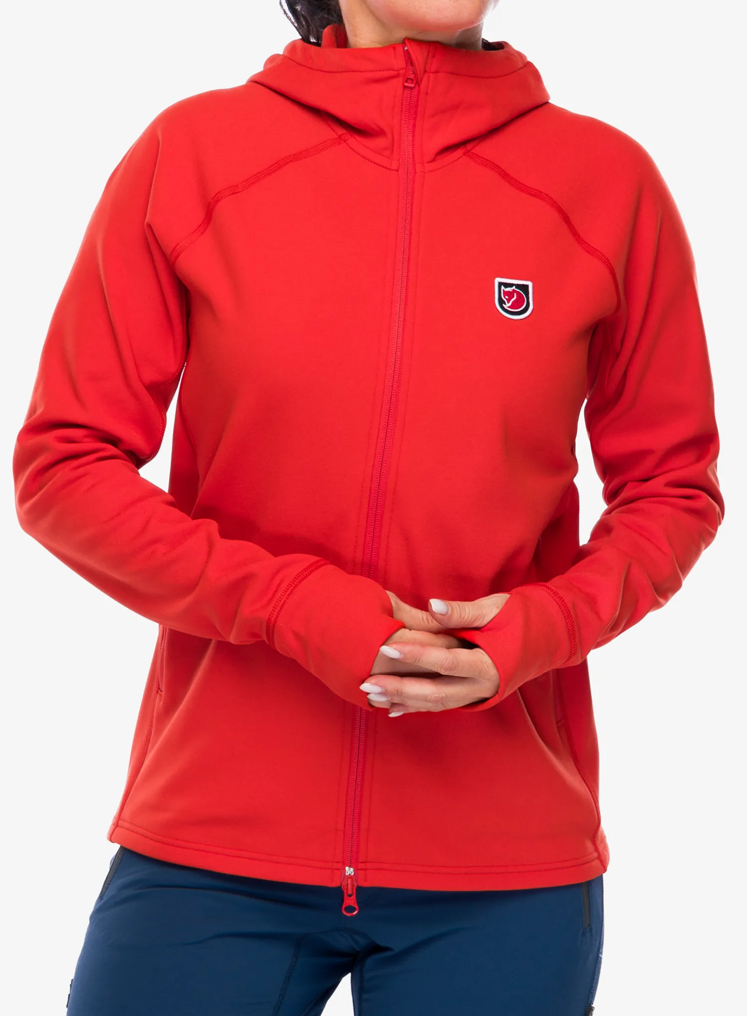 Ženska dukserica od flisa Fjallraven Expedition Fleece Hoodie - flame orange