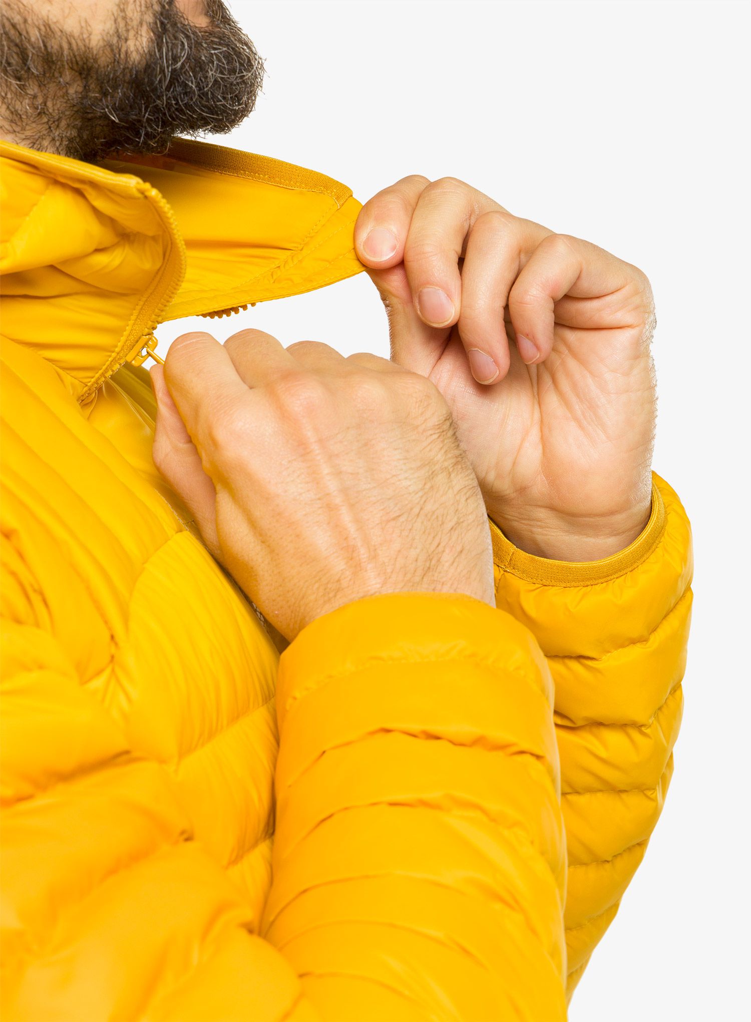 Jakna s postavom Fjallraven Expedition Latt Hoodie - mustard yellow