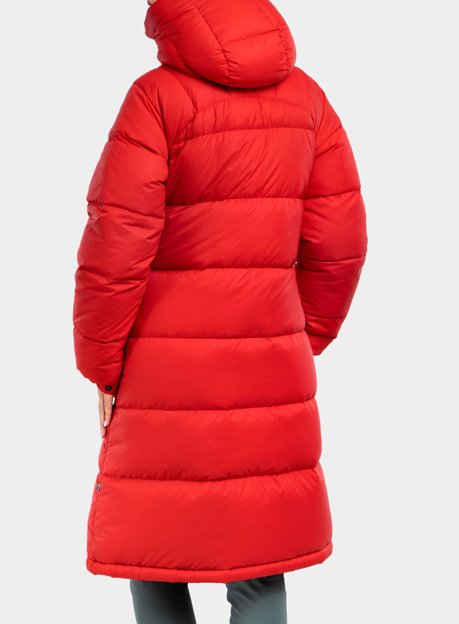 Ženski kaput Fjallraven Expedition Long Down Parka - true red