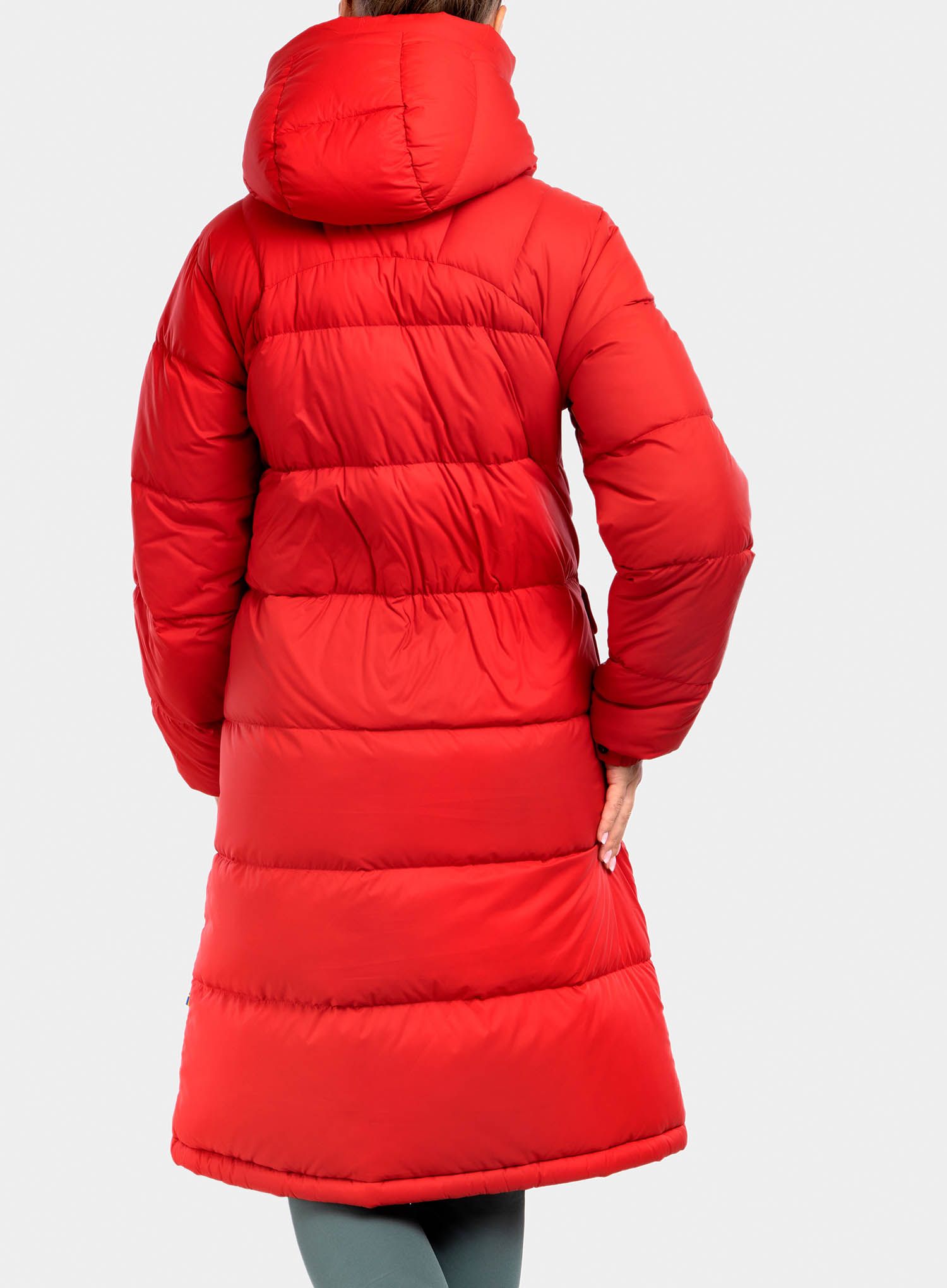 Ženski kaput Fjallraven Expedition Long Down Parka - true red