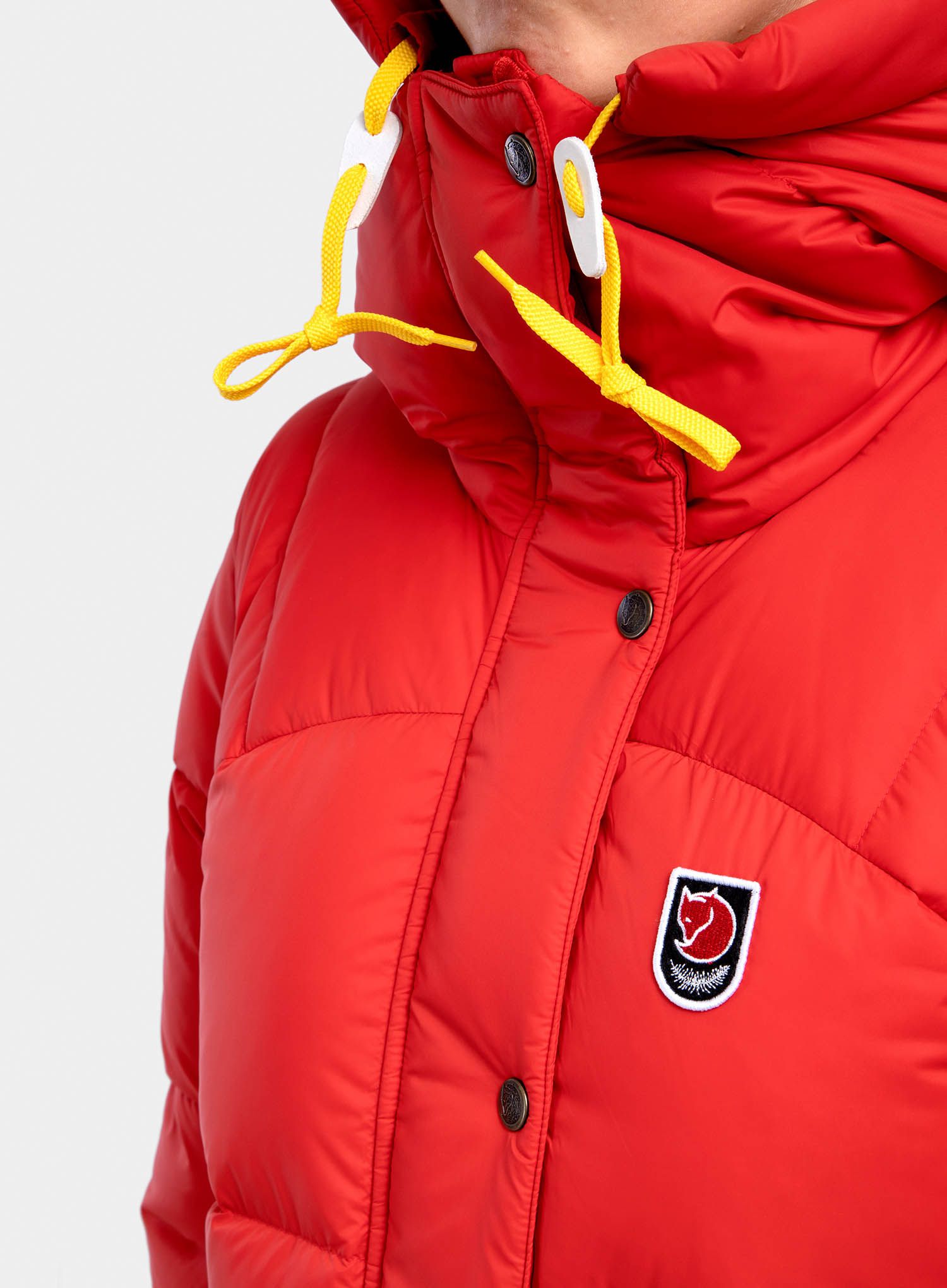 Ženski kaput Fjallraven Expedition Long Down Parka - true red