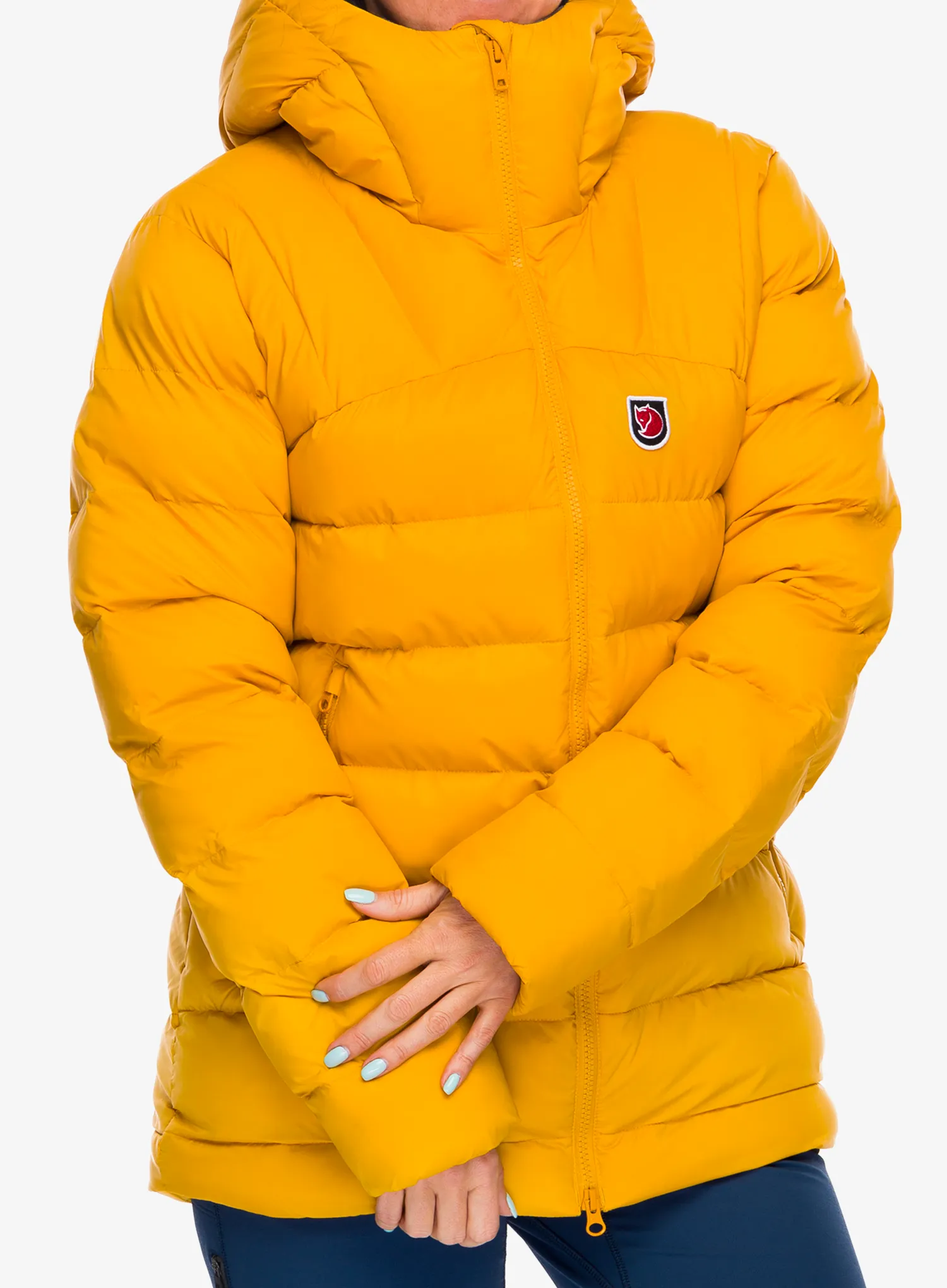 Jakna s postavom ženska Fjallraven Expedition Mid Winter Jacket - mustard yellow/un blue