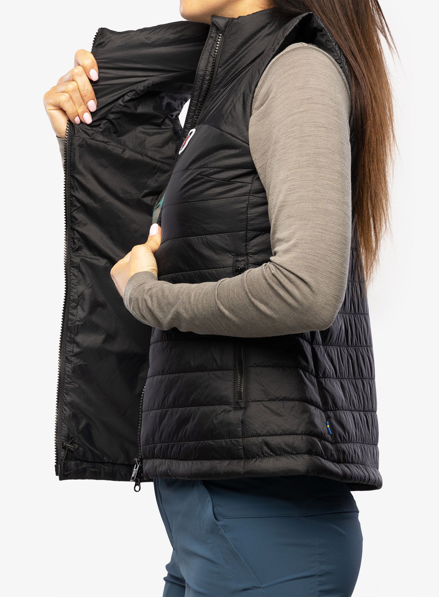 Ženski prsluk Fjallraven Expedition X-Lätt Vest - black