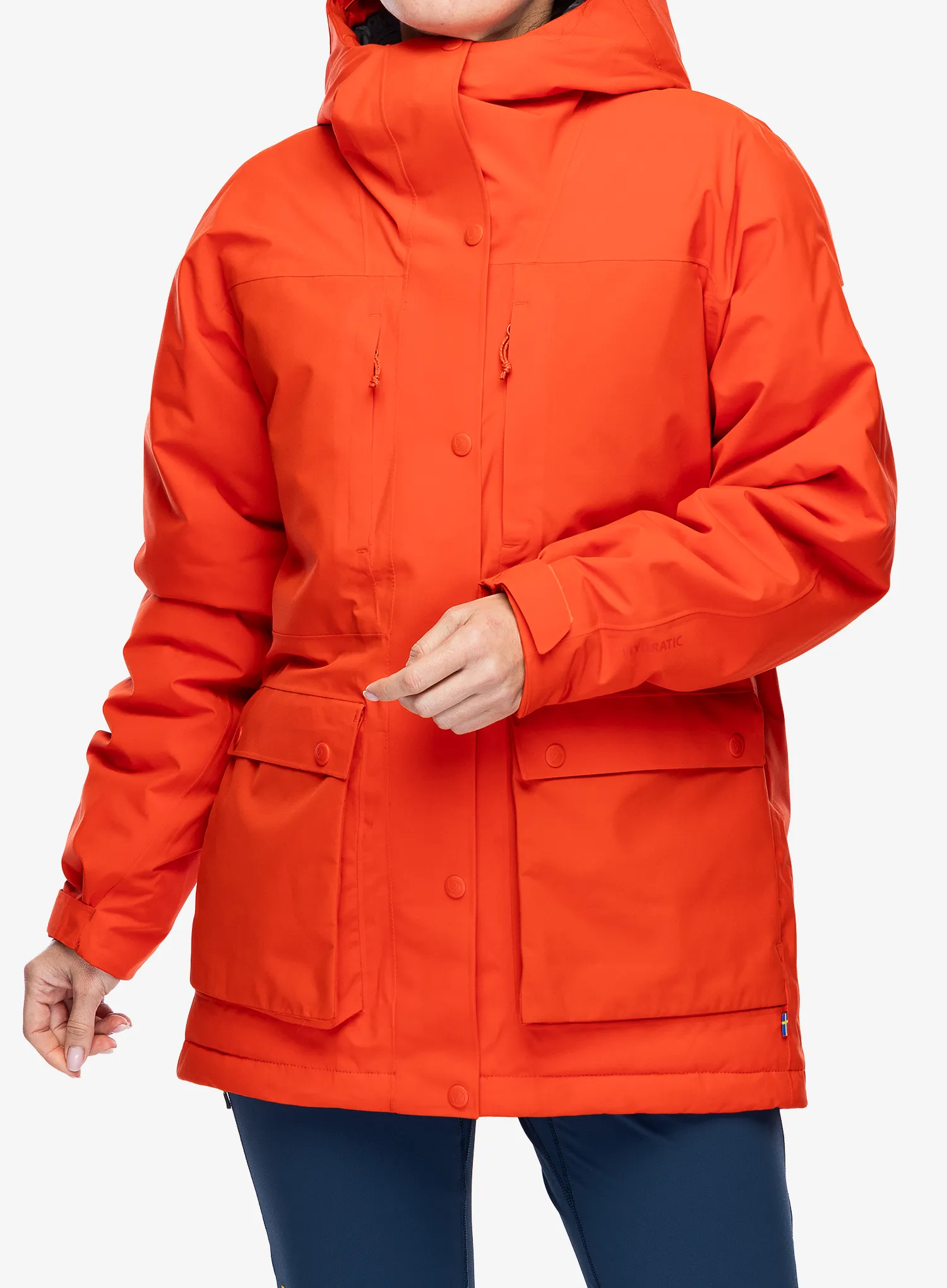 Ženska zimska jakna Fjallraven HC Hydratic Padded Jacket - flame orange
