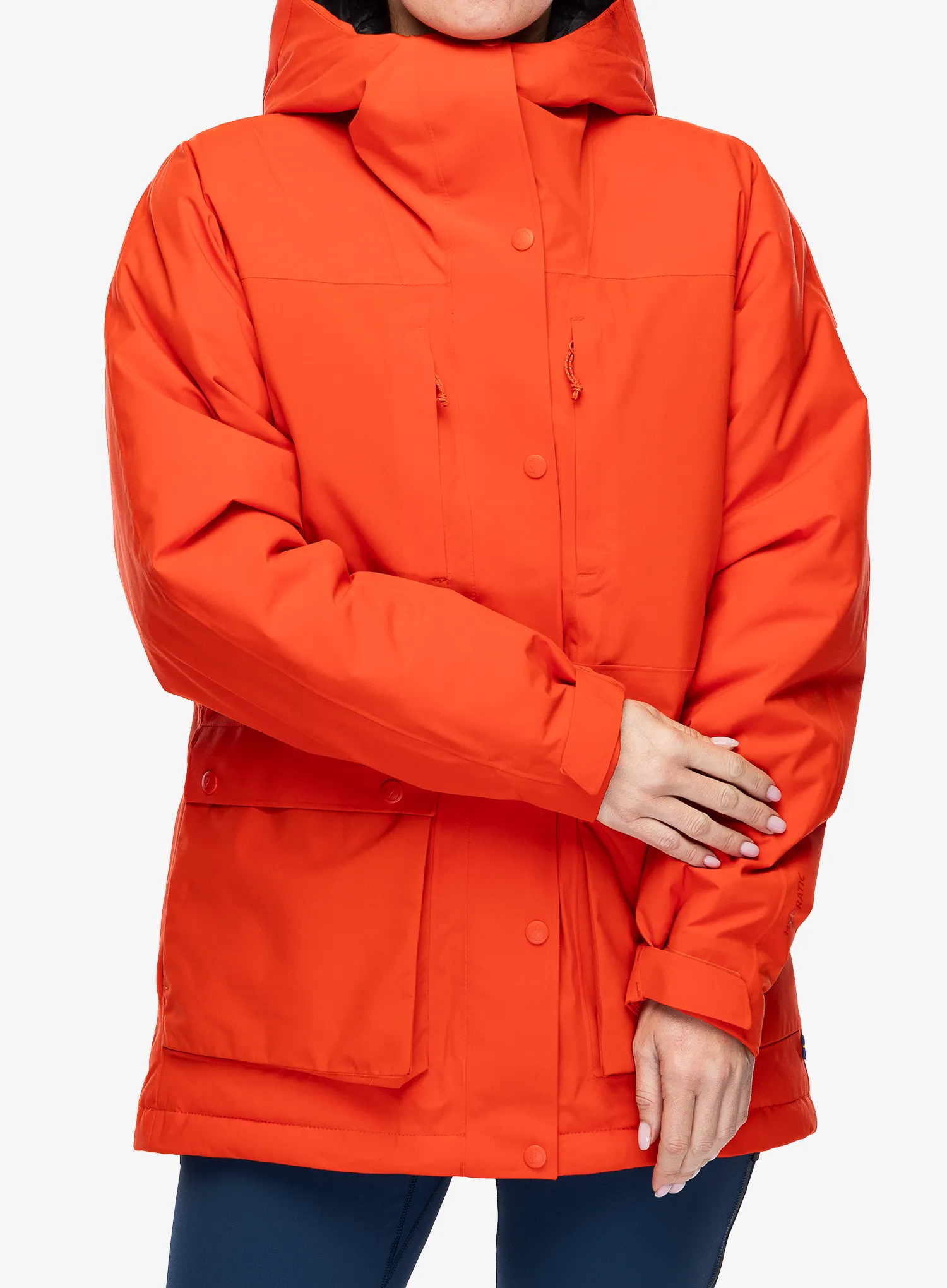 Ženska zimska jakna Fjallraven HC Hydratic Padded Jacket - flame orange