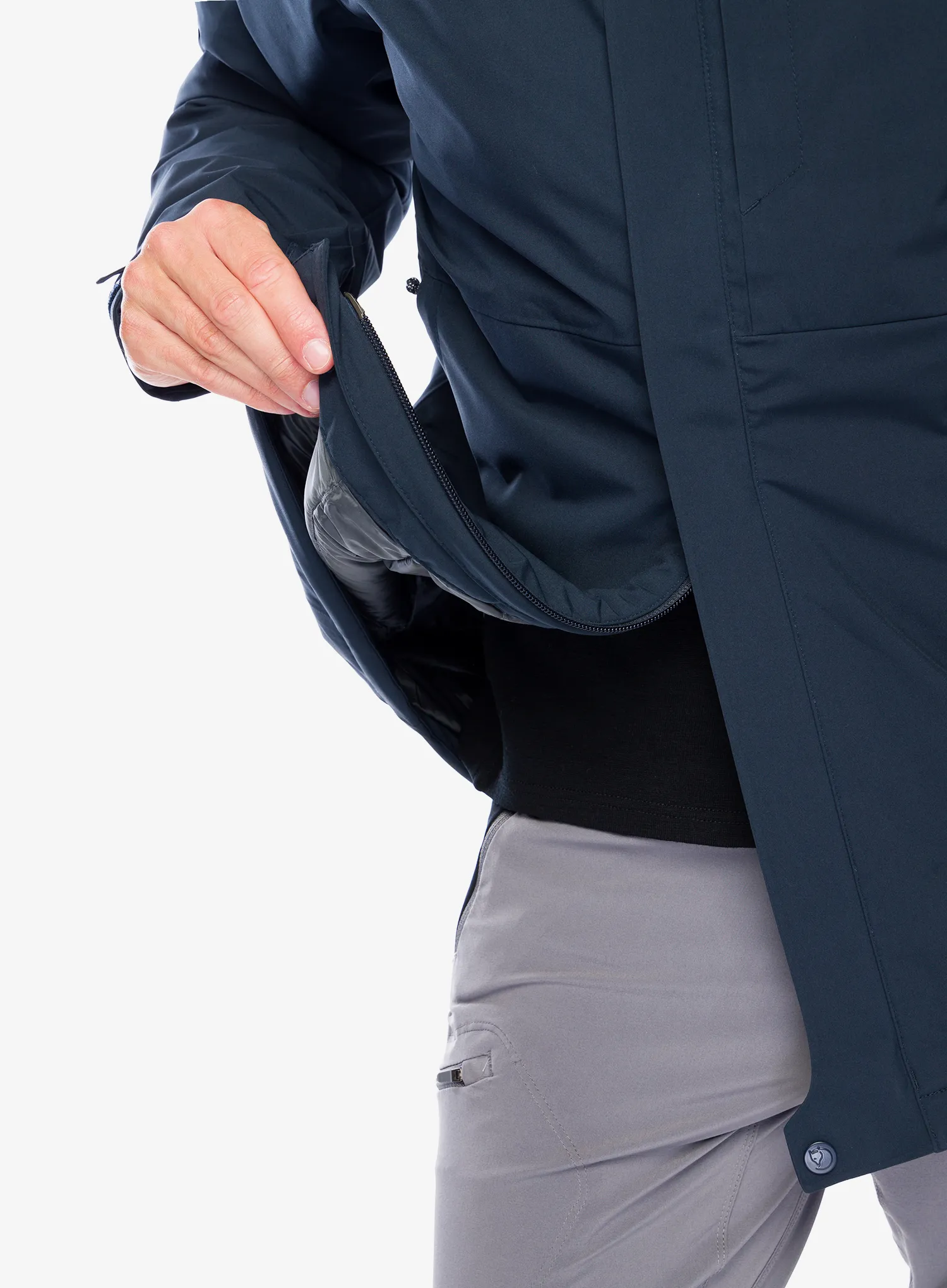 Jakna s postavom Fjallraven HC Hydratic Padded Trail Jkt - dark navy