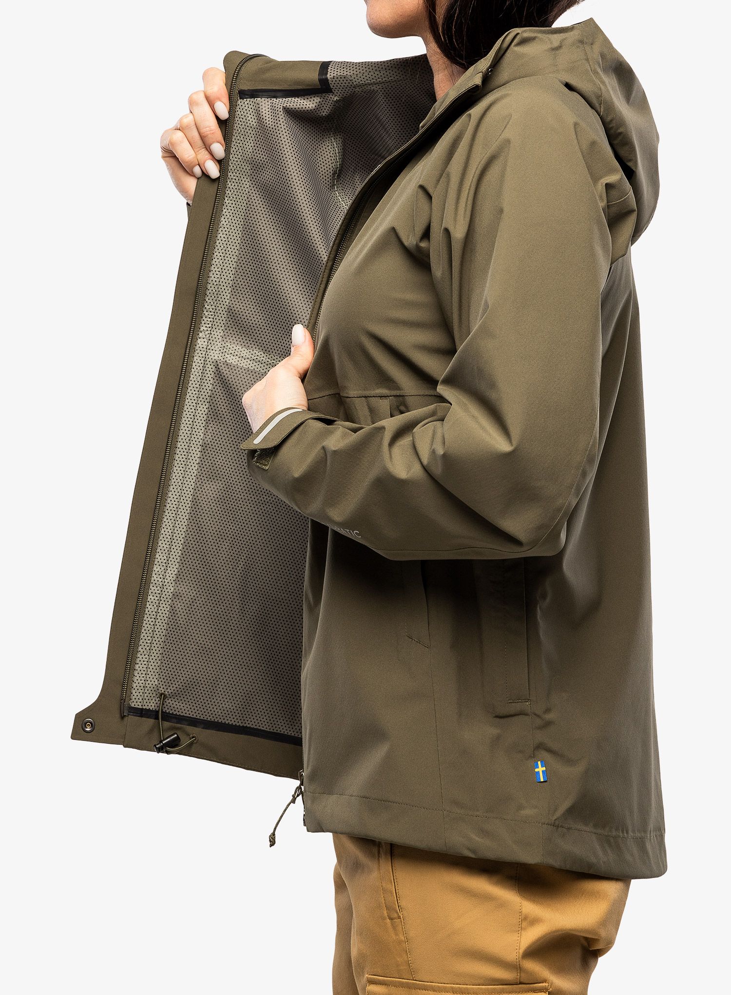 Ženska kišna jakna Fjallraven HC Hydratic Trail Jacket - laurel green