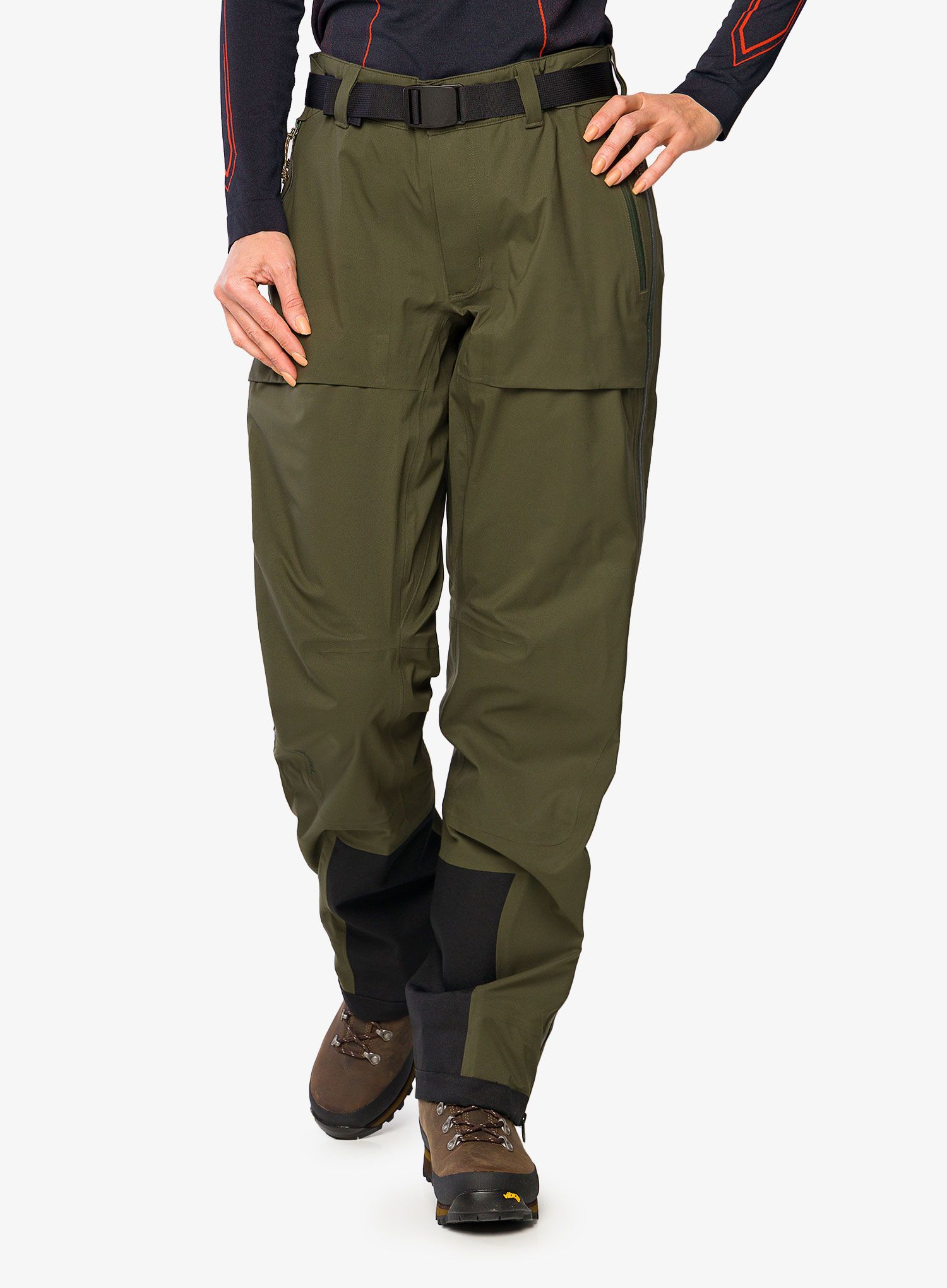 Ženske hlače Fjallraven Keb Eco-Shell Trousers - deep forest