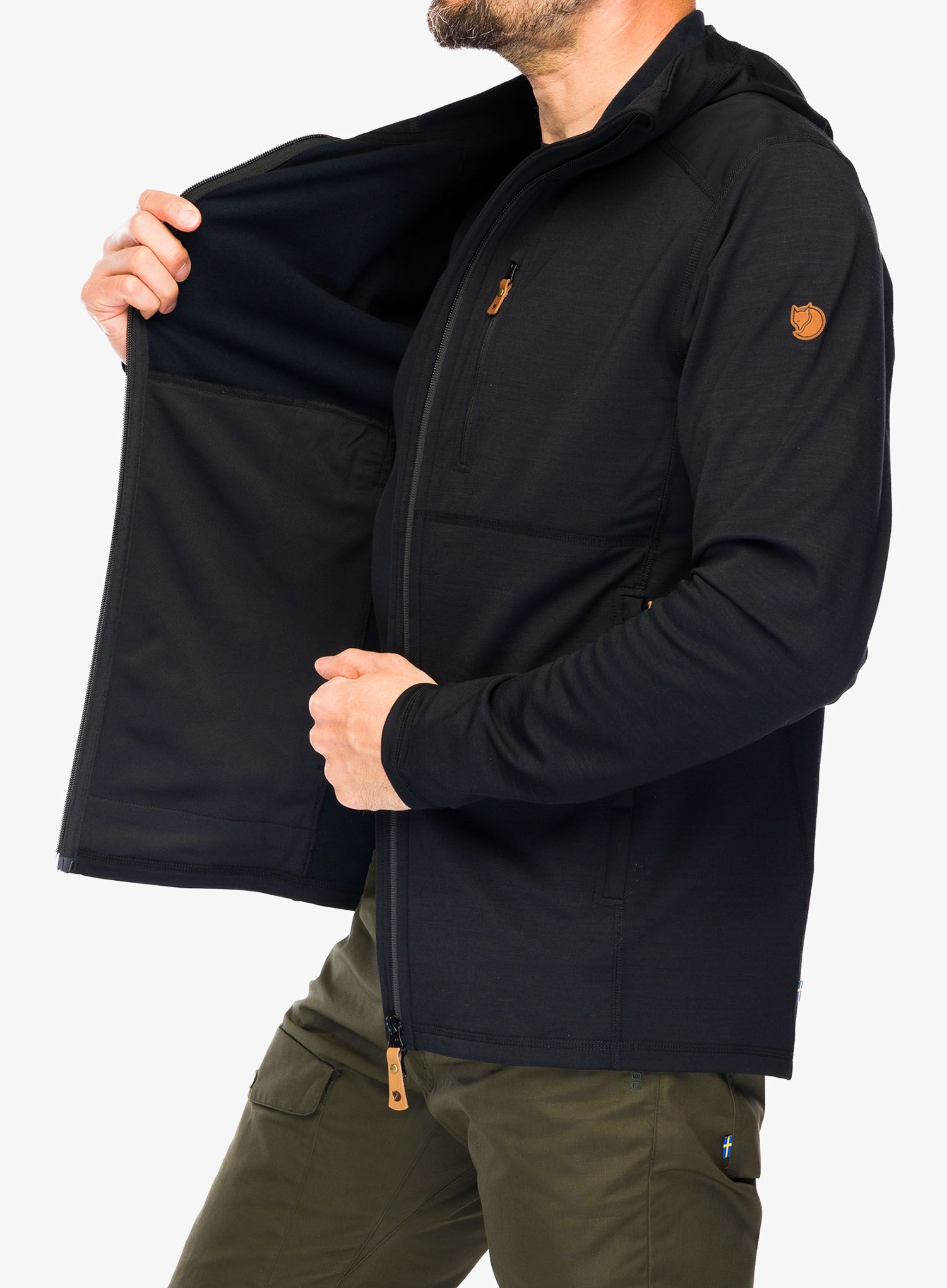 Jakna Fjallraven Keb Fleece Hoodie - black