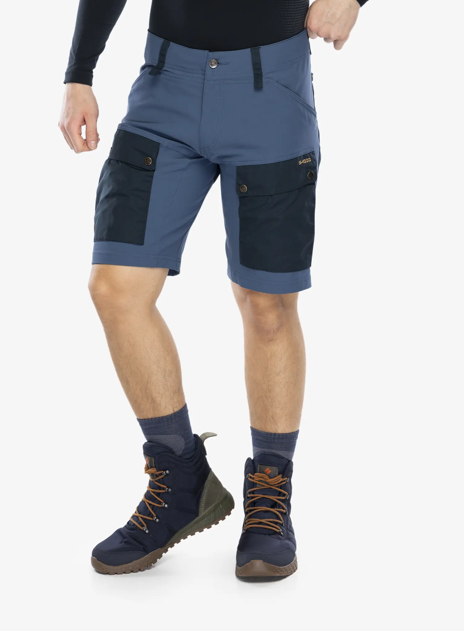 Kratke hlače Fjallraven Keb Shorts - dark navy/uncle blue