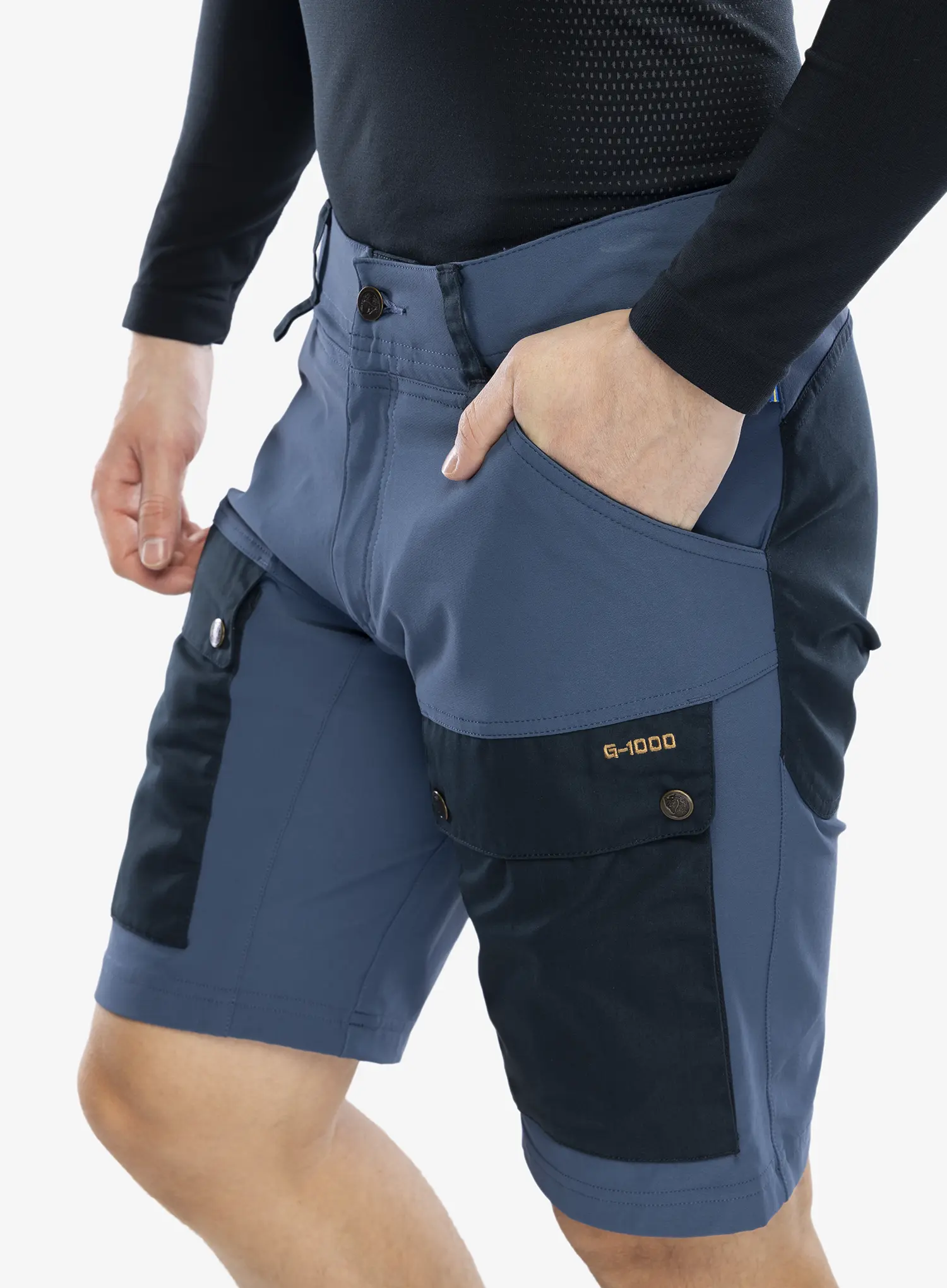 Kratke hlače Fjallraven Keb Shorts - dark navy/uncle blue