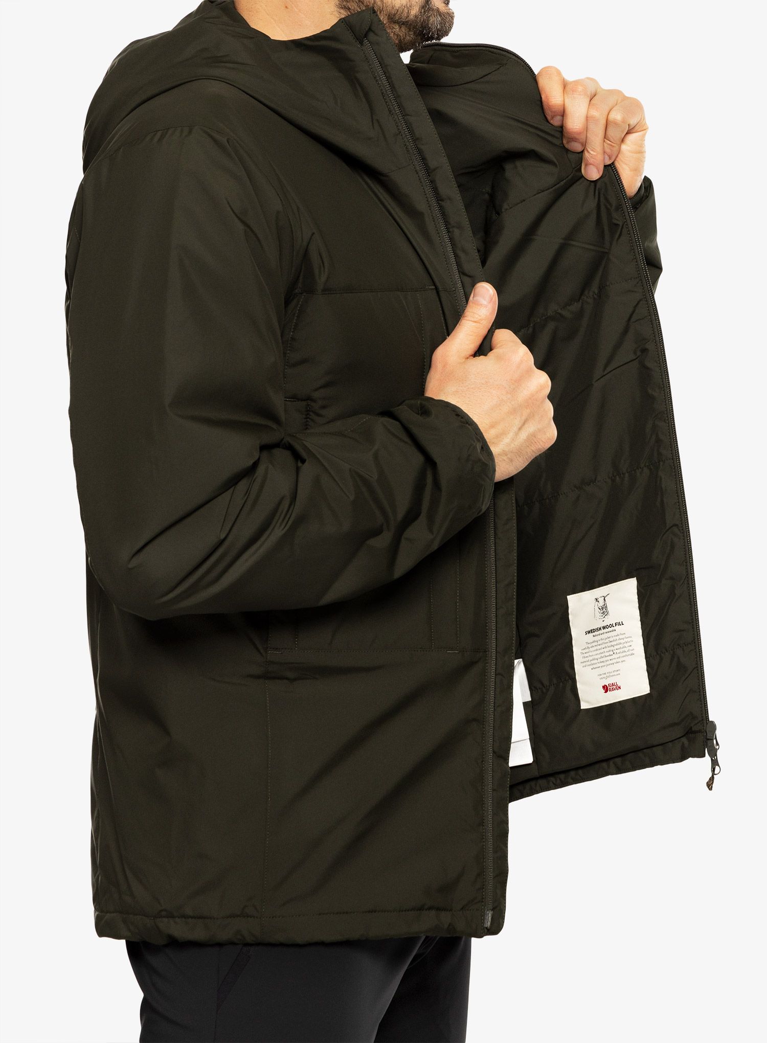 Jakna s postavom Fjallraven Keb Wool Padded Jacket - deep forest