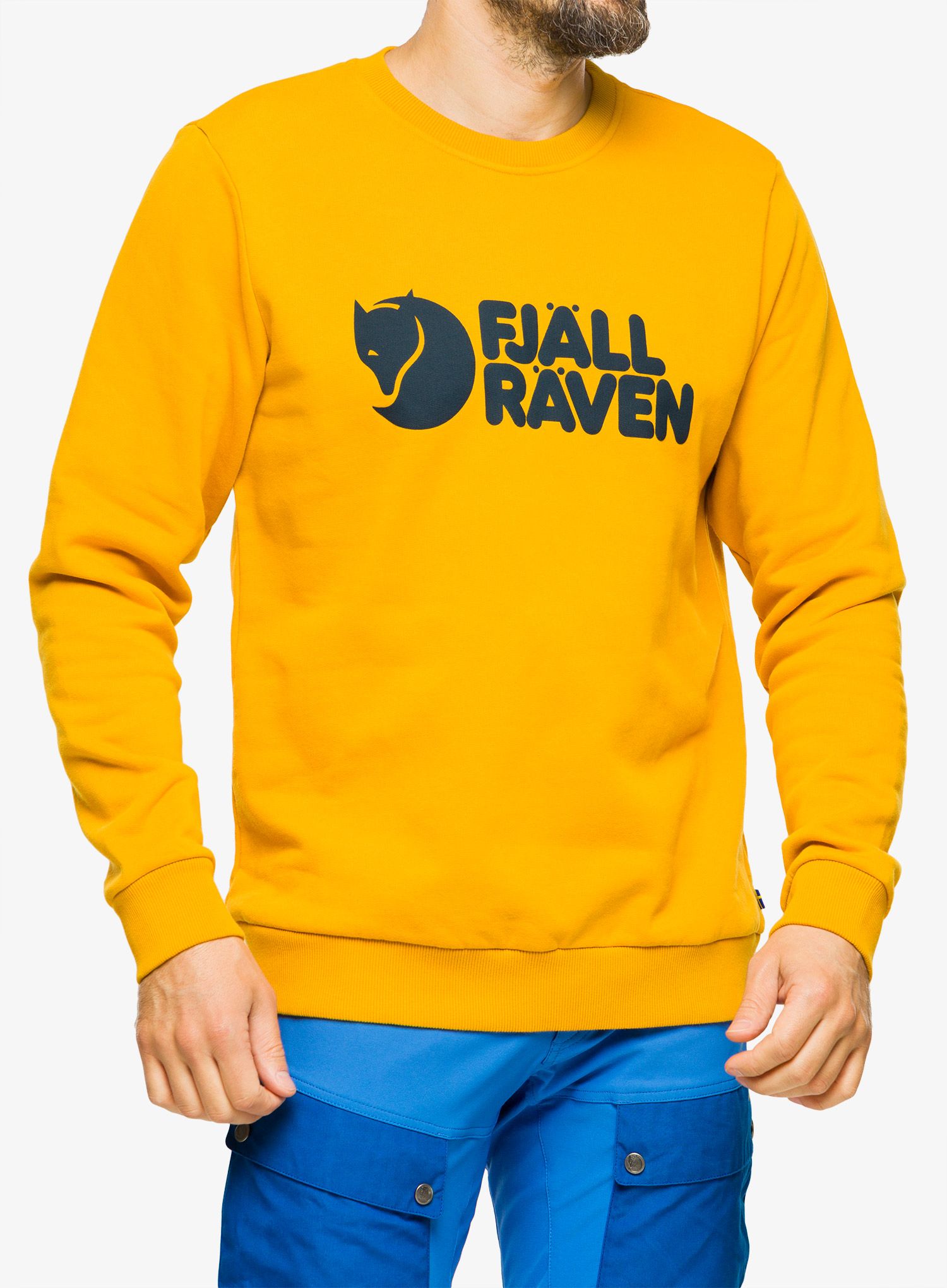 Dukserica Fjallraven Logo Sweater - mustard yellow